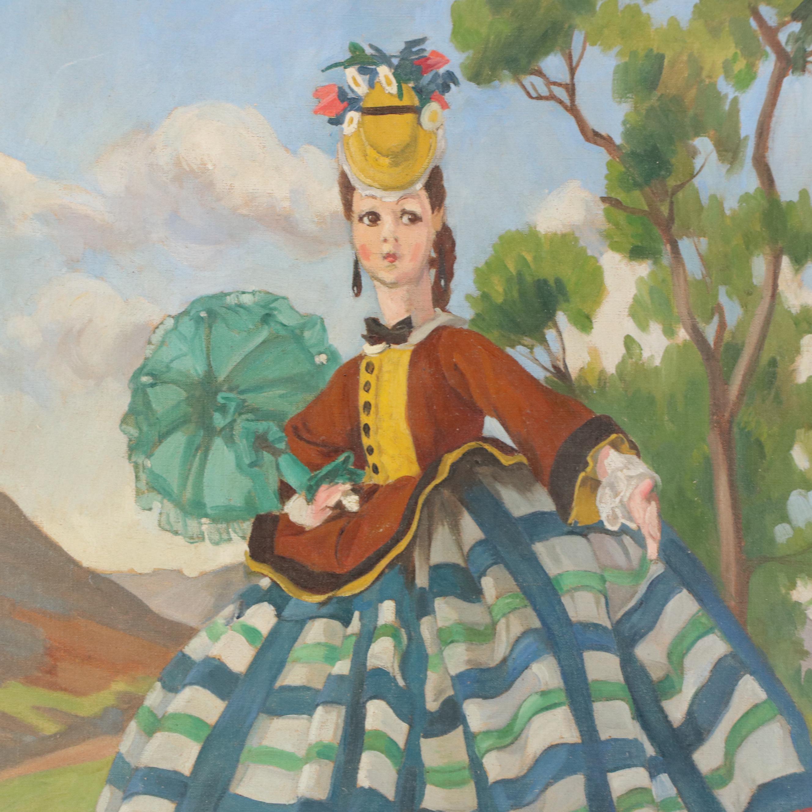 William Purcell McDonald Oil Painting "Madame a la Compagne," 1926