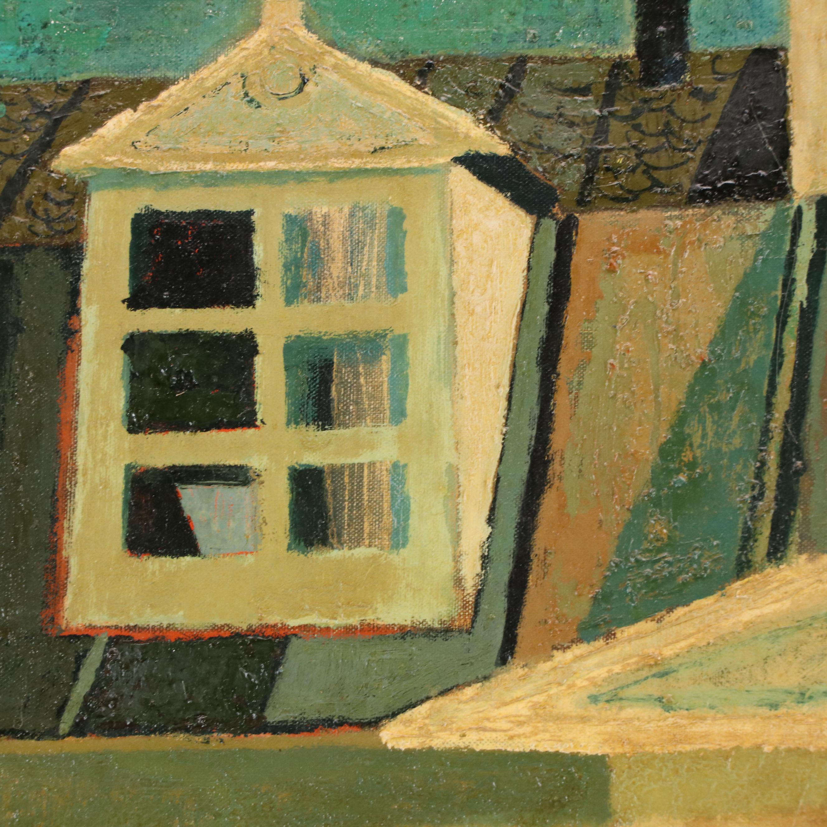 Einar Lunden Oil Painting "Rue De L'Université," 1954