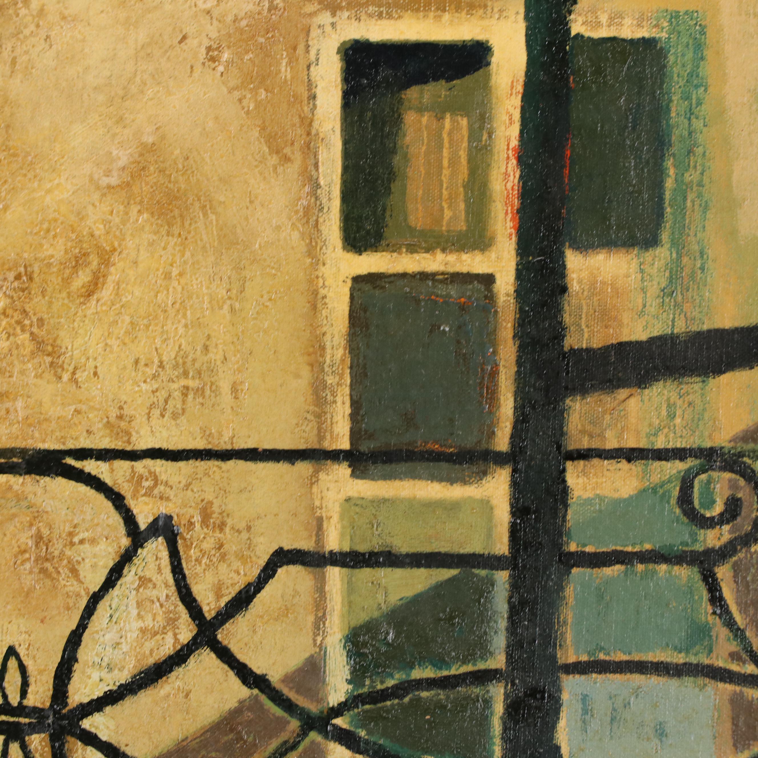 Einar Lunden Oil Painting "Rue De L'Université," 1954