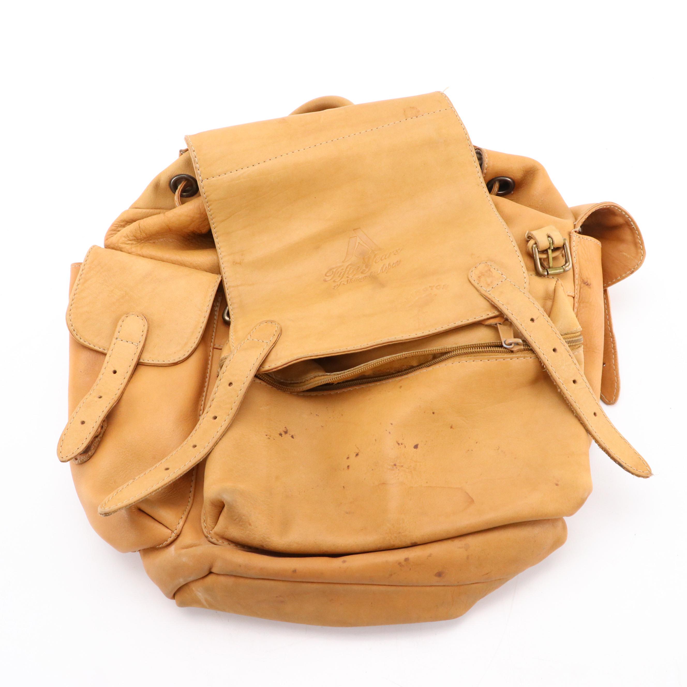 Ralph Lauren Caramel Leather Tote Bag with Ellington Tan Leather Backpack