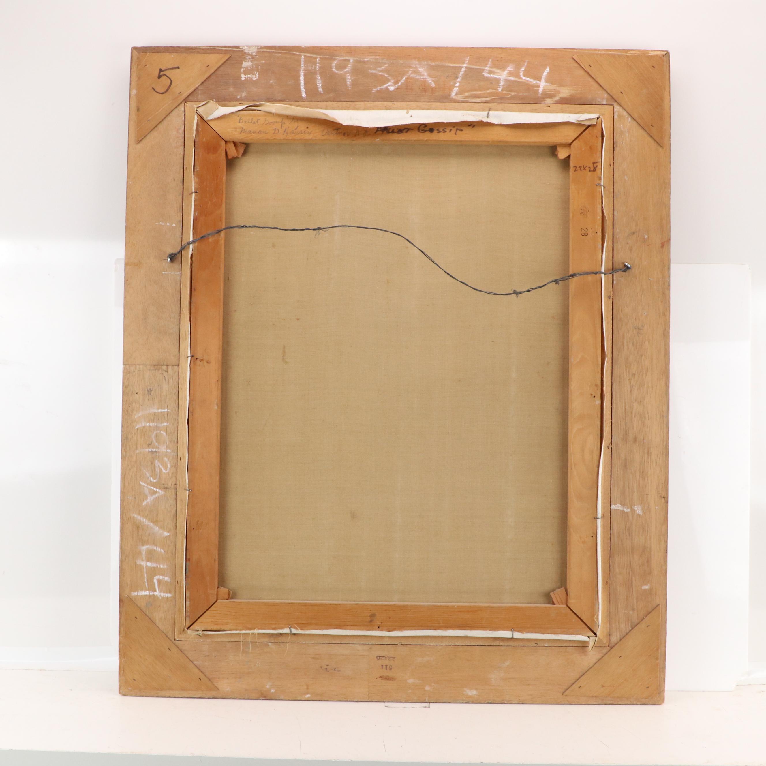 Marian D. Harris Oil Painting "Ballet Gossip"