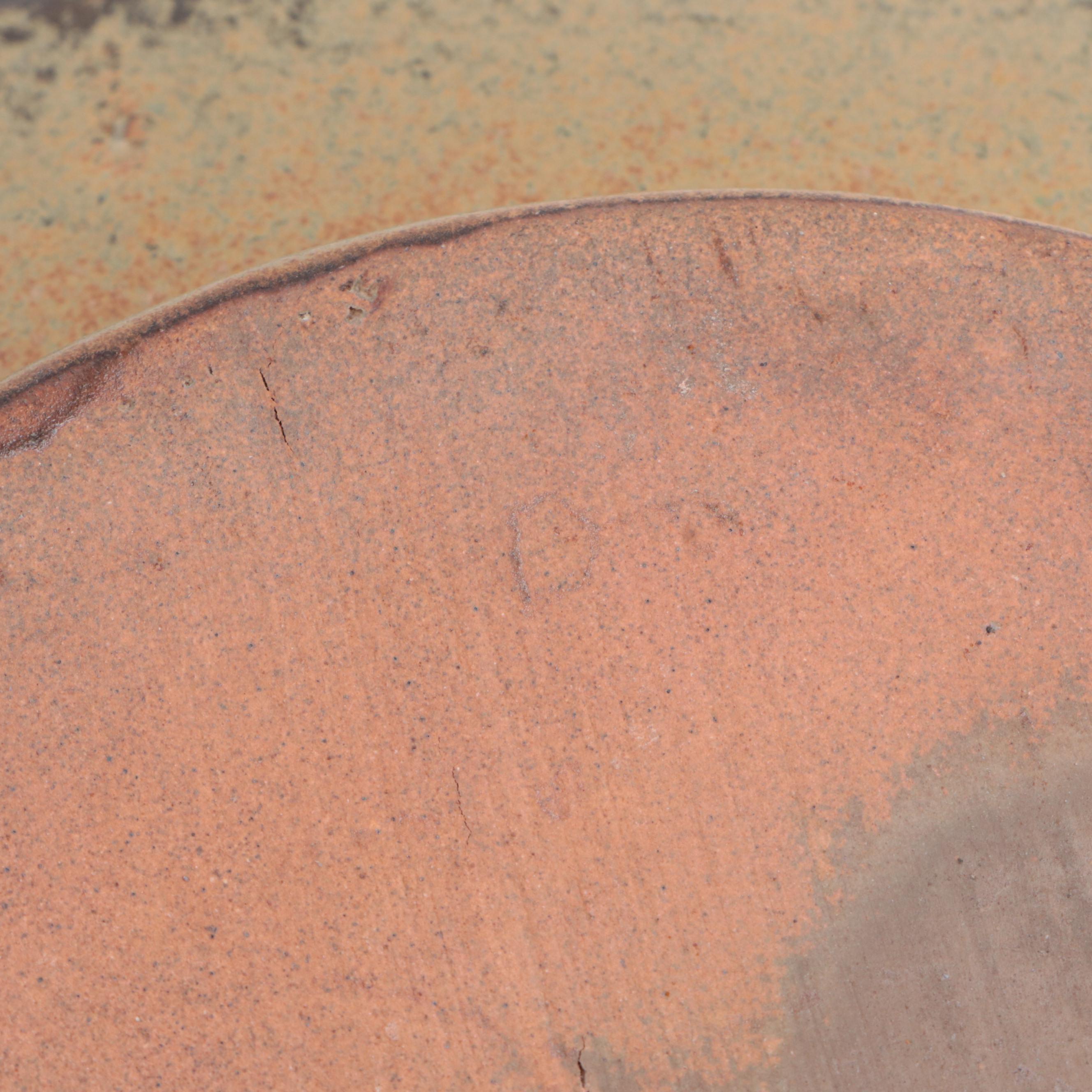 Wheel-Thrown Glazed Earthenware Flower Pot
