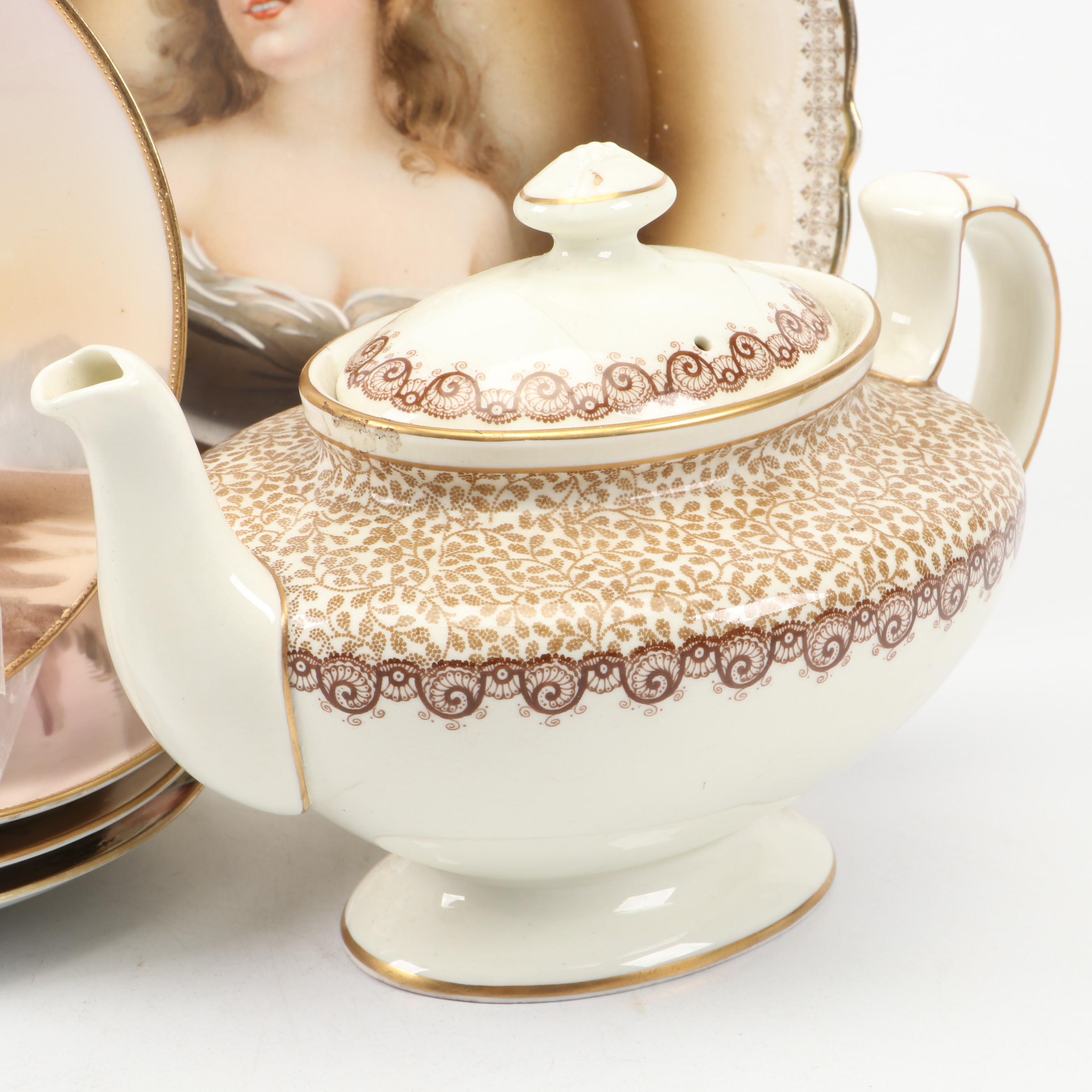 Morimura Brothers Porcelain Plates with Johnson Bros Ceramic Plate and More