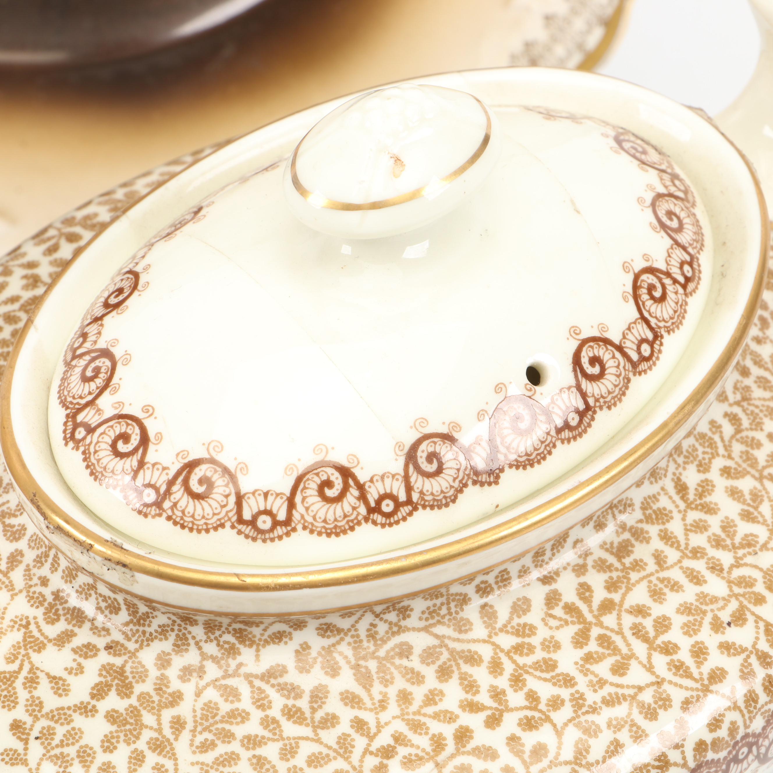 Morimura Brothers Porcelain Plates with Johnson Bros Ceramic Plate and More
