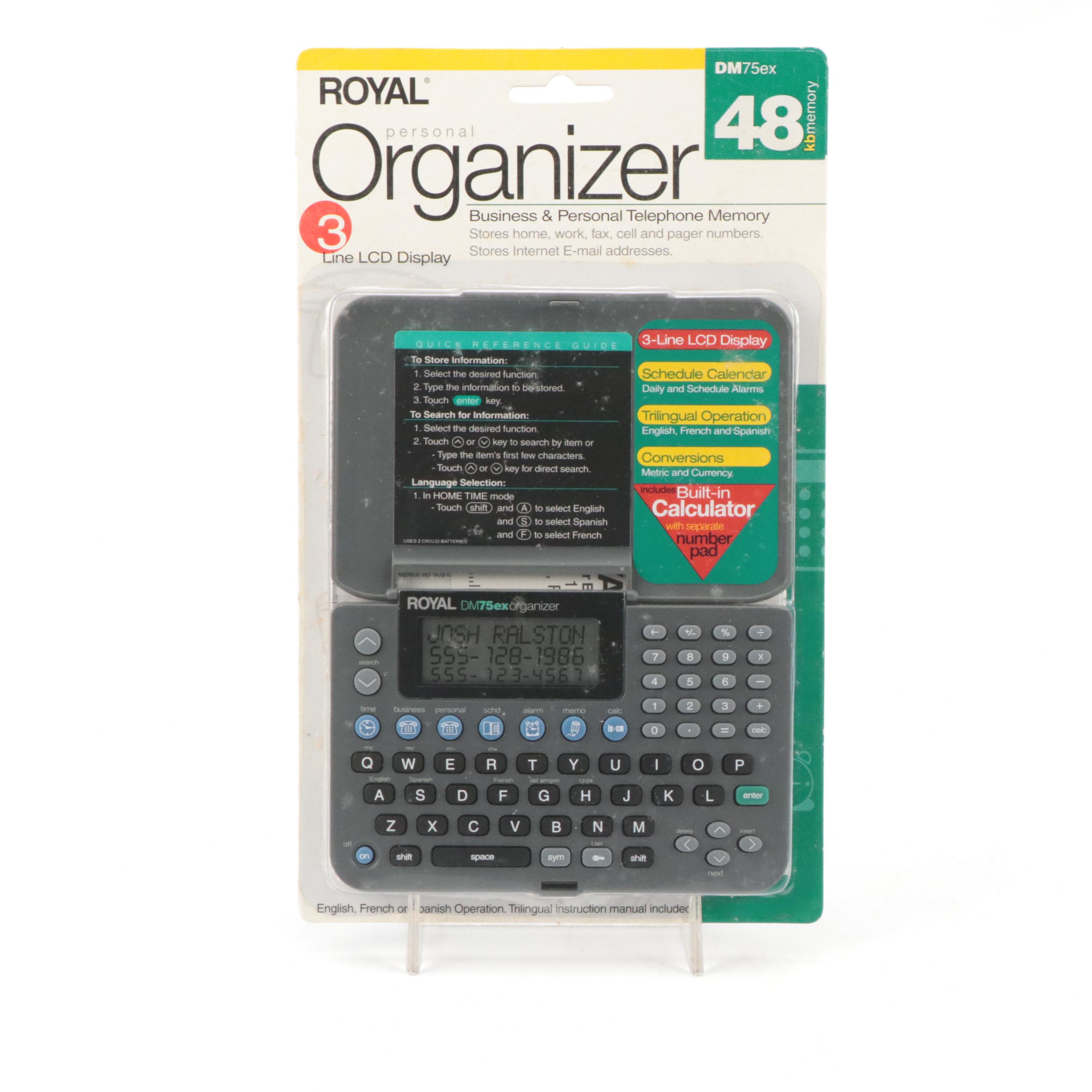 Royal Personal Organzier with Casio Solar Plus Calculator and More