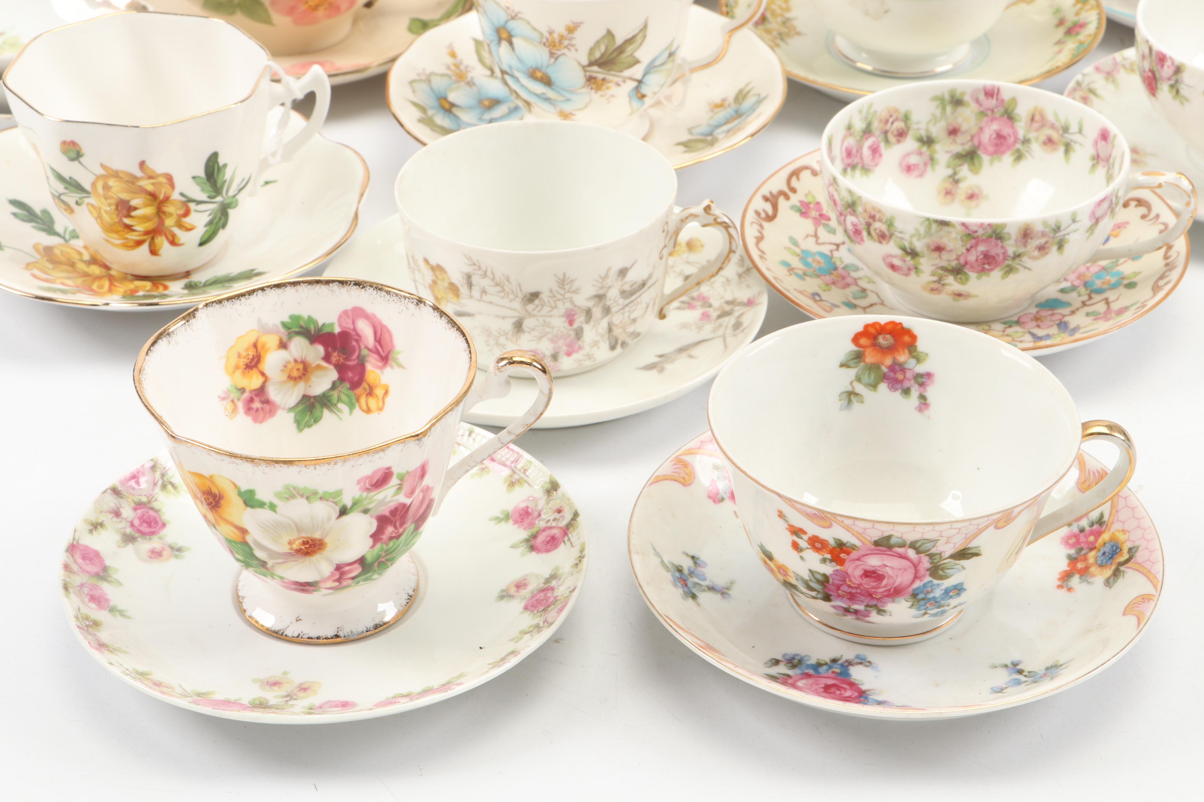 Noritake "Gloria" Porcelain Teacup and Saucer with More