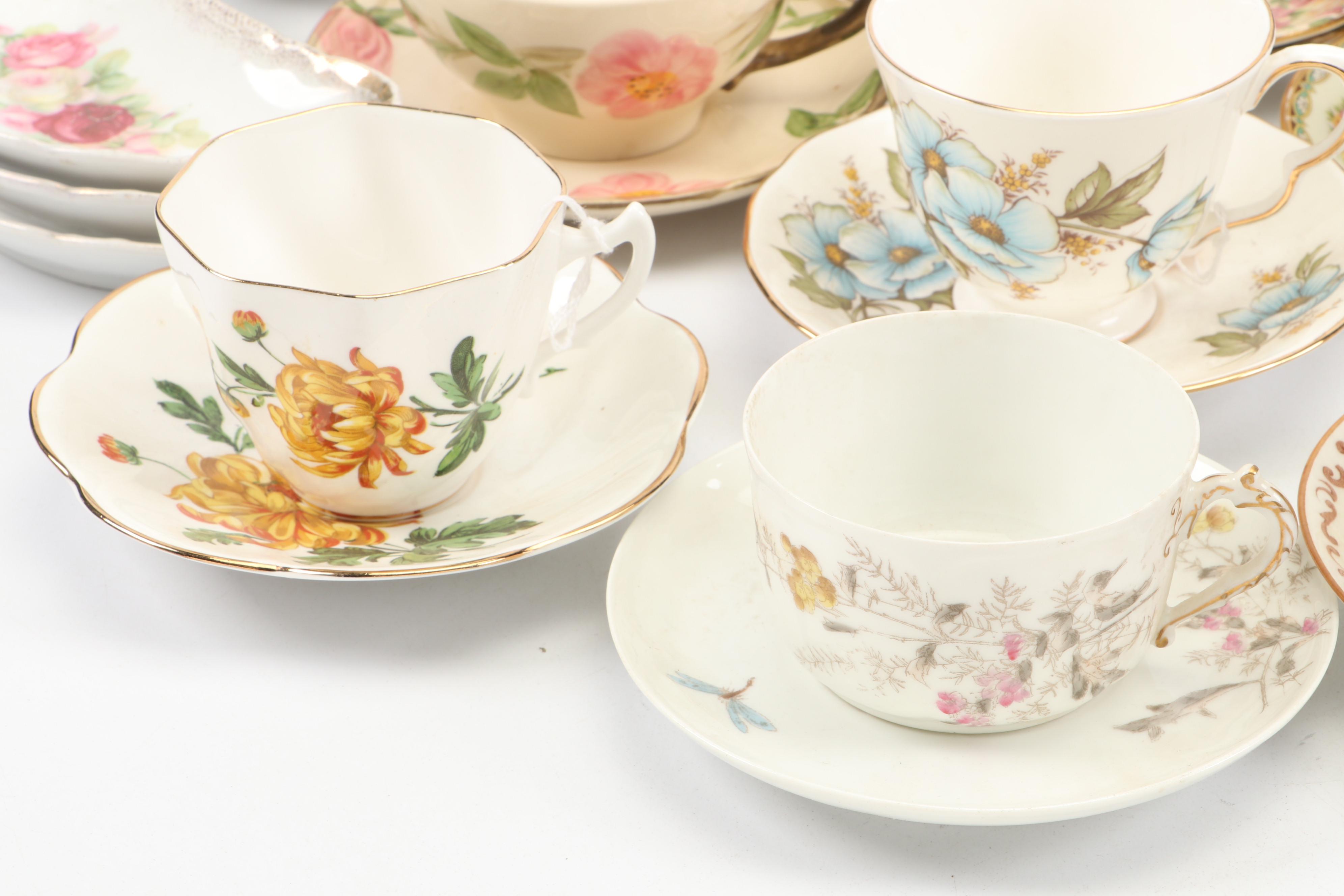 Noritake "Gloria" Porcelain Teacup and Saucer with More