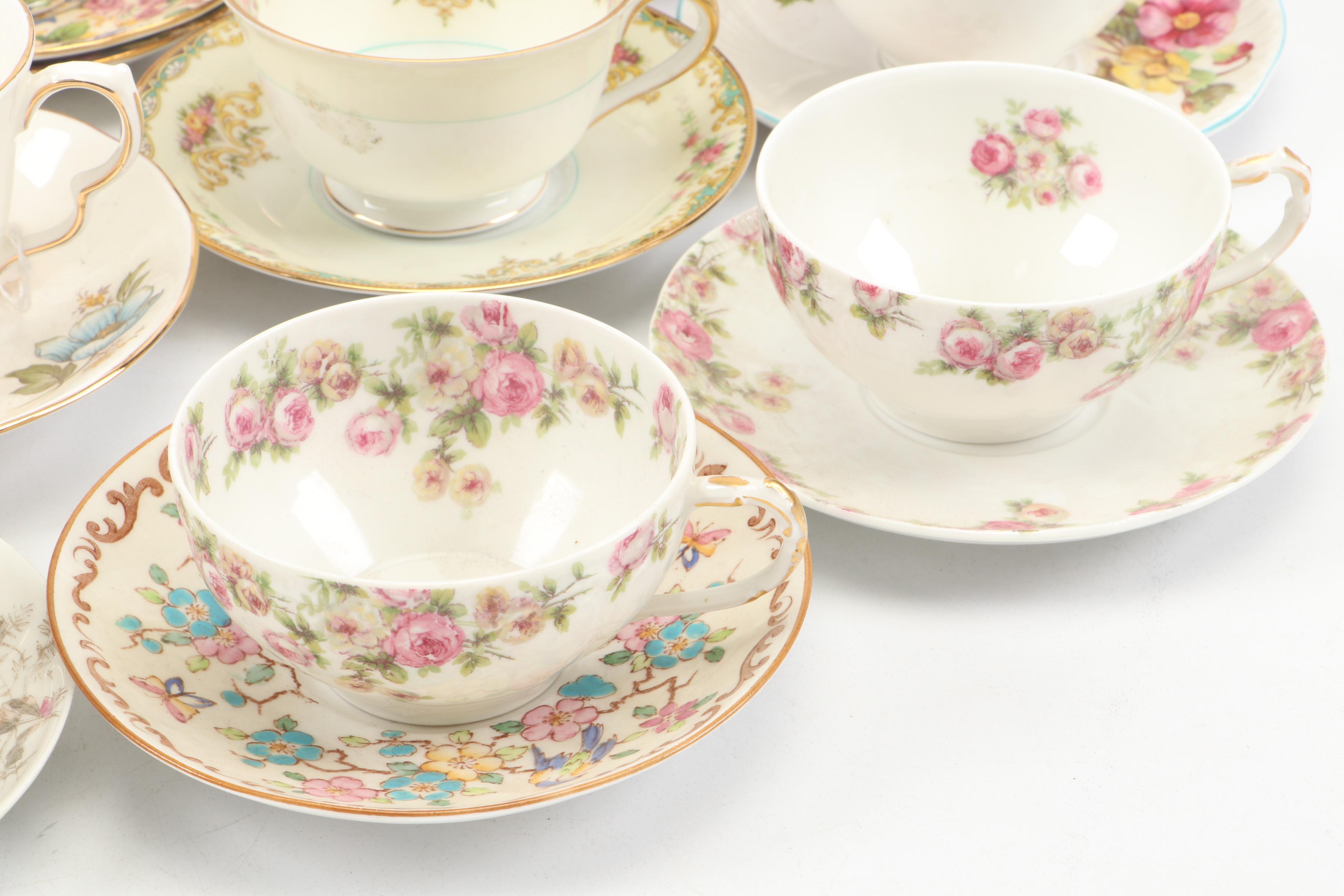 Noritake "Gloria" Porcelain Teacup and Saucer with More