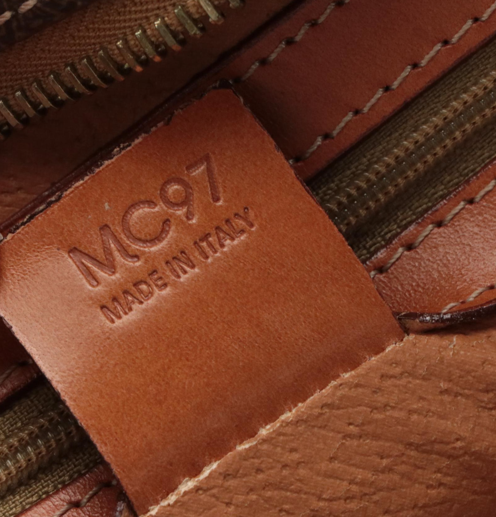 Celine Striped Tote in Macadam Canvas and Leather