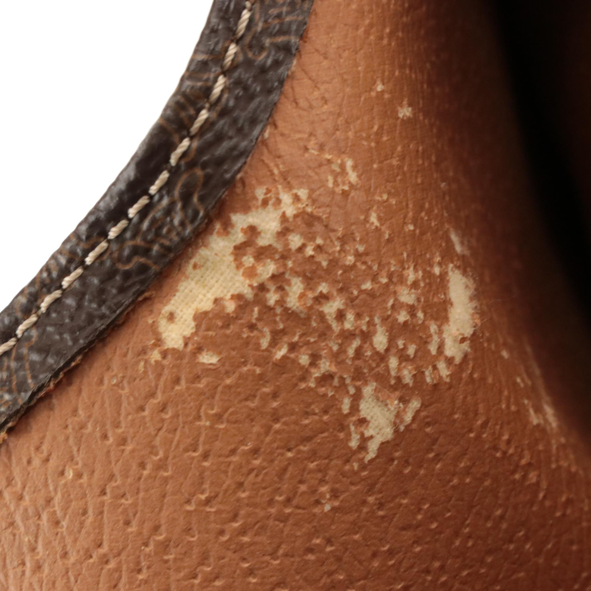 Celine Striped Tote in Macadam Canvas and Leather