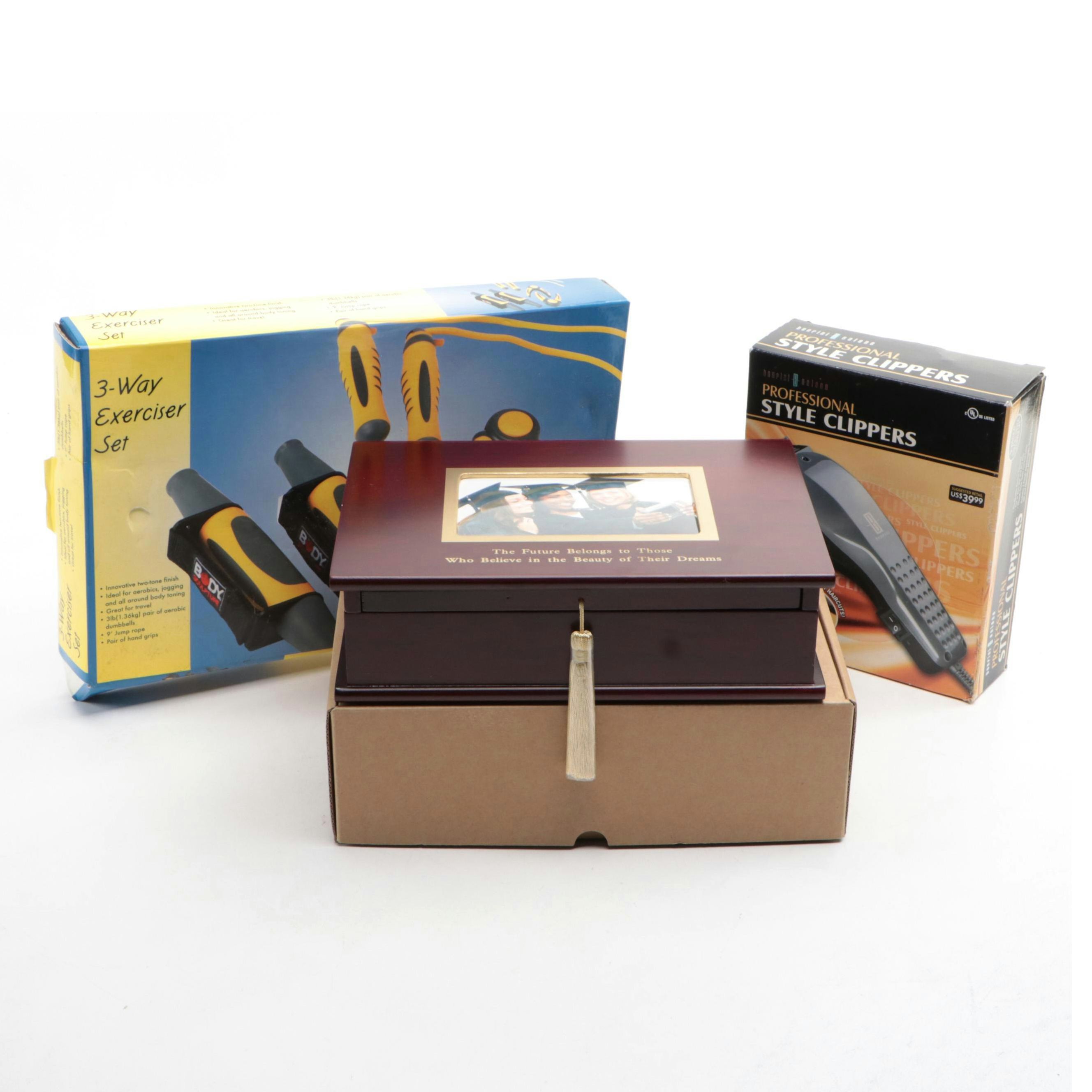 Benfini-B Salons Professional Style Clippers with Exerciser Set and Memory Box