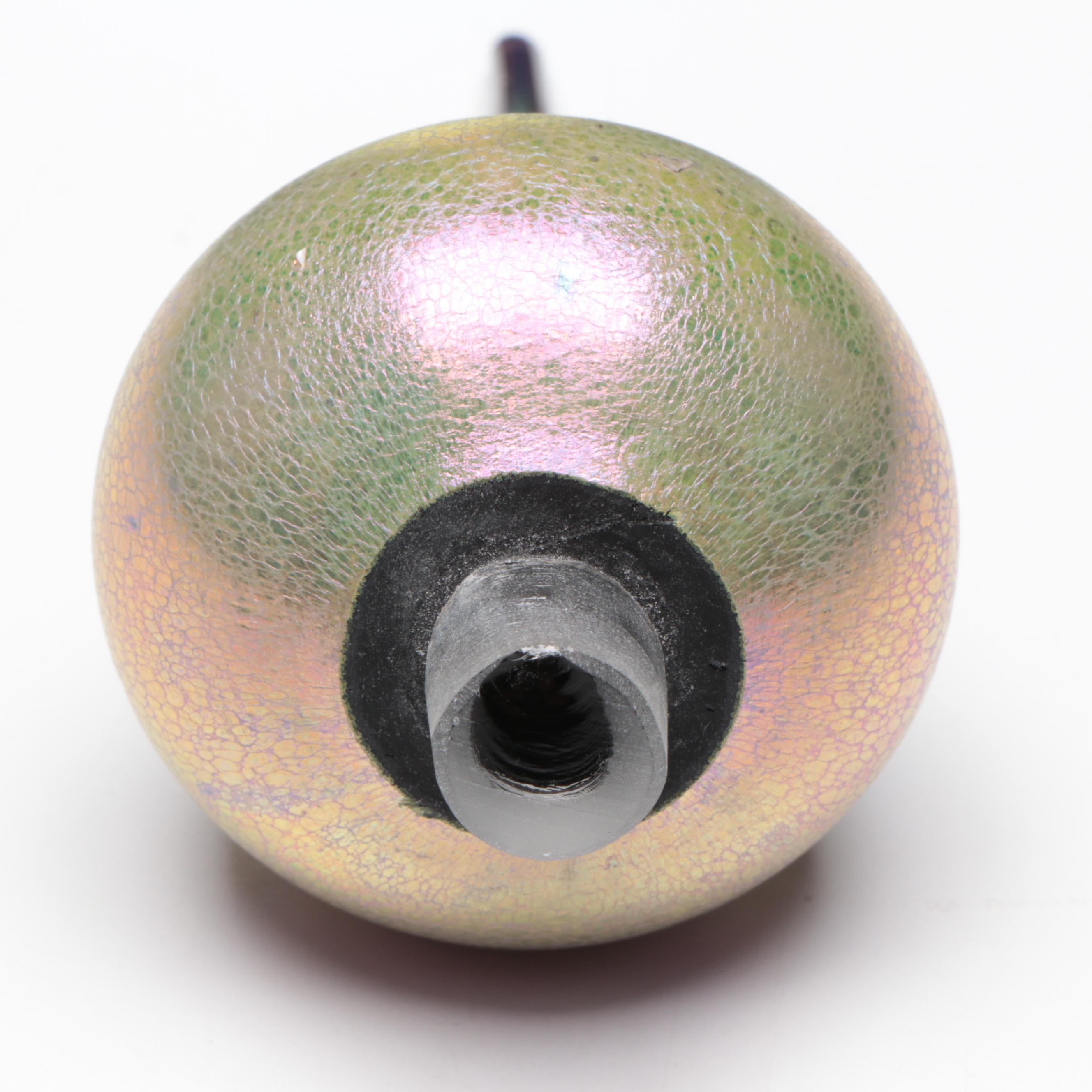 William Brioni Fellerman "Lautrec" Iridescent Sandcarved Goblets & Decanter,1992