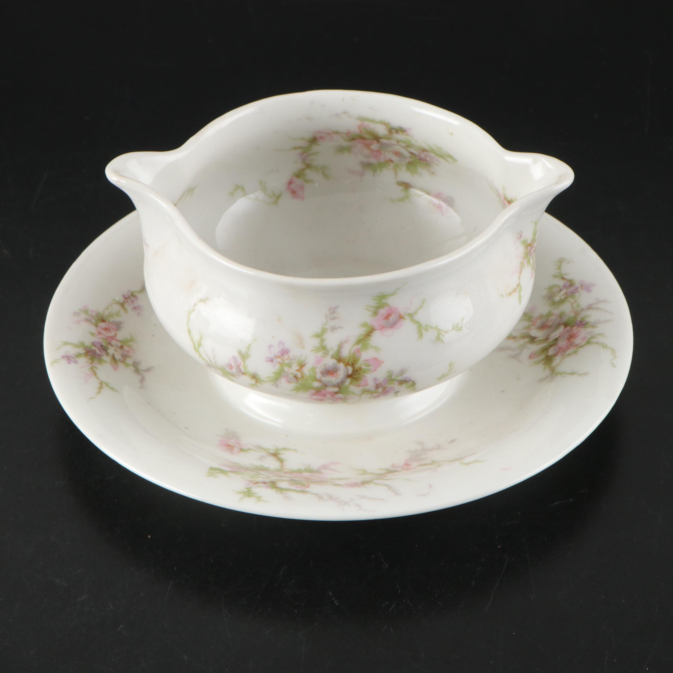 Theodore Haviland Porcelain Dinner Plates, Creamer, Gravy Boat and More