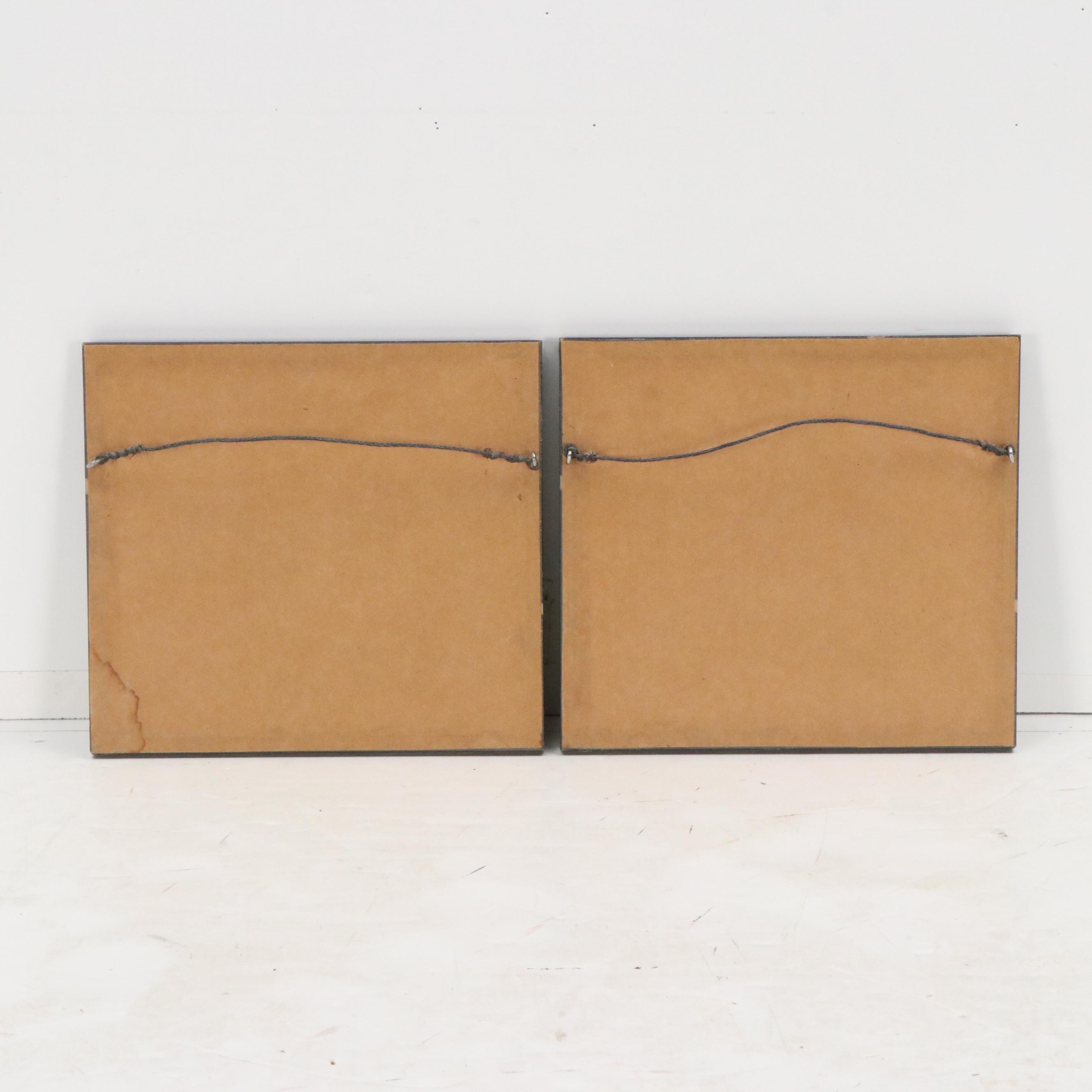 Antonio Nappo Italian School Pompeian Style Watercolor Paintings of Cherubs