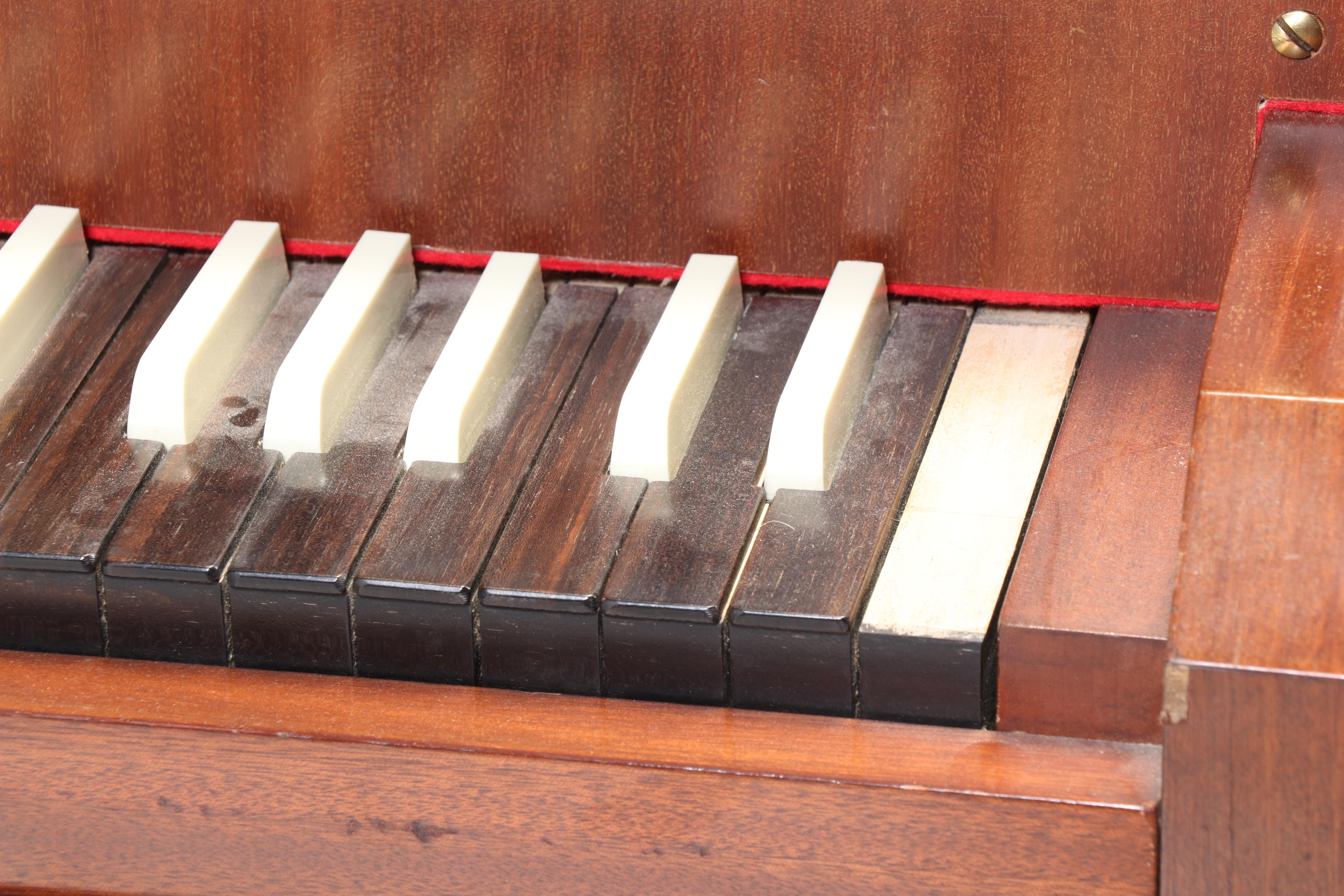 William de Blais Walnut Harpsichord, 20th Century
