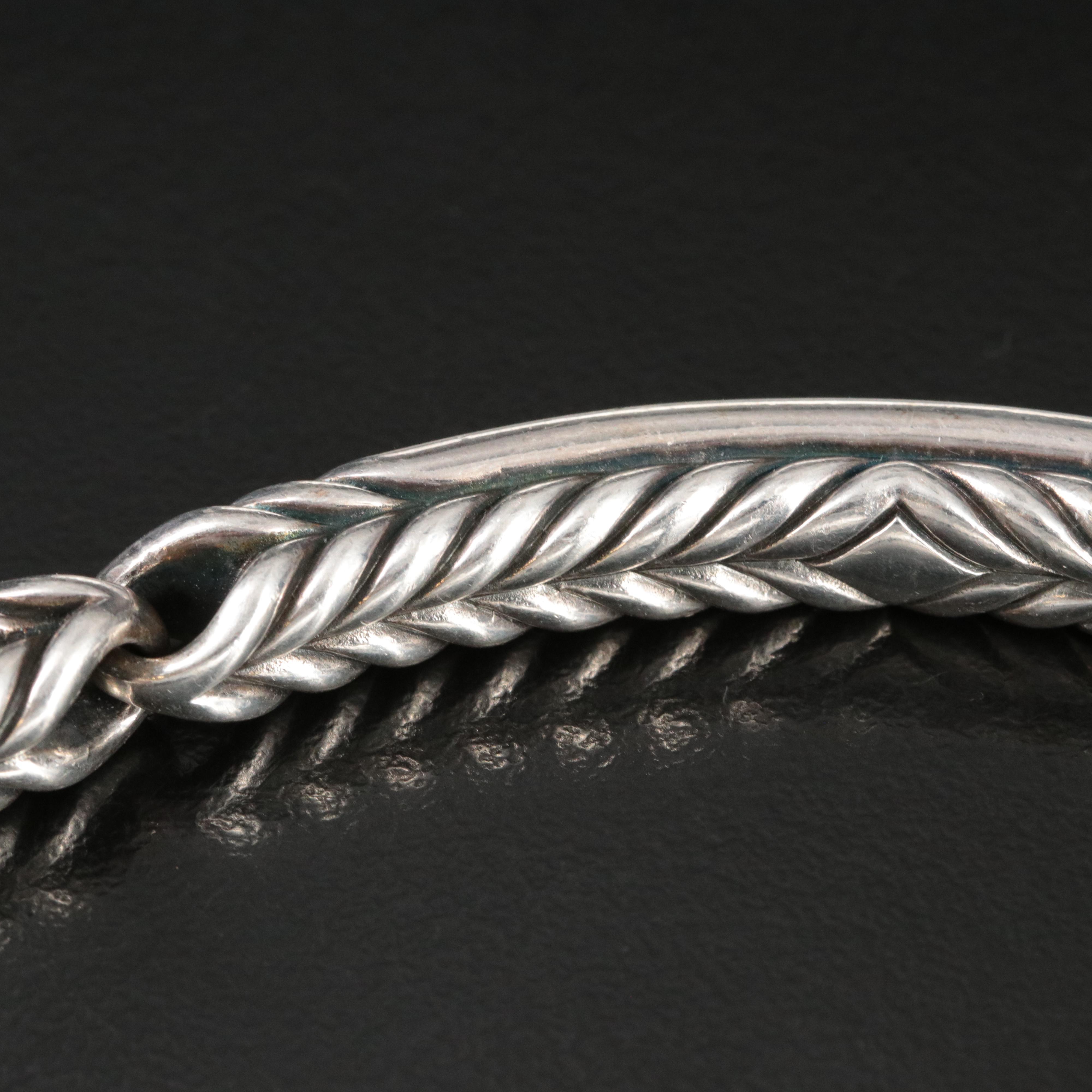 David Yurman Chevron Link Sterling ID Bracelet