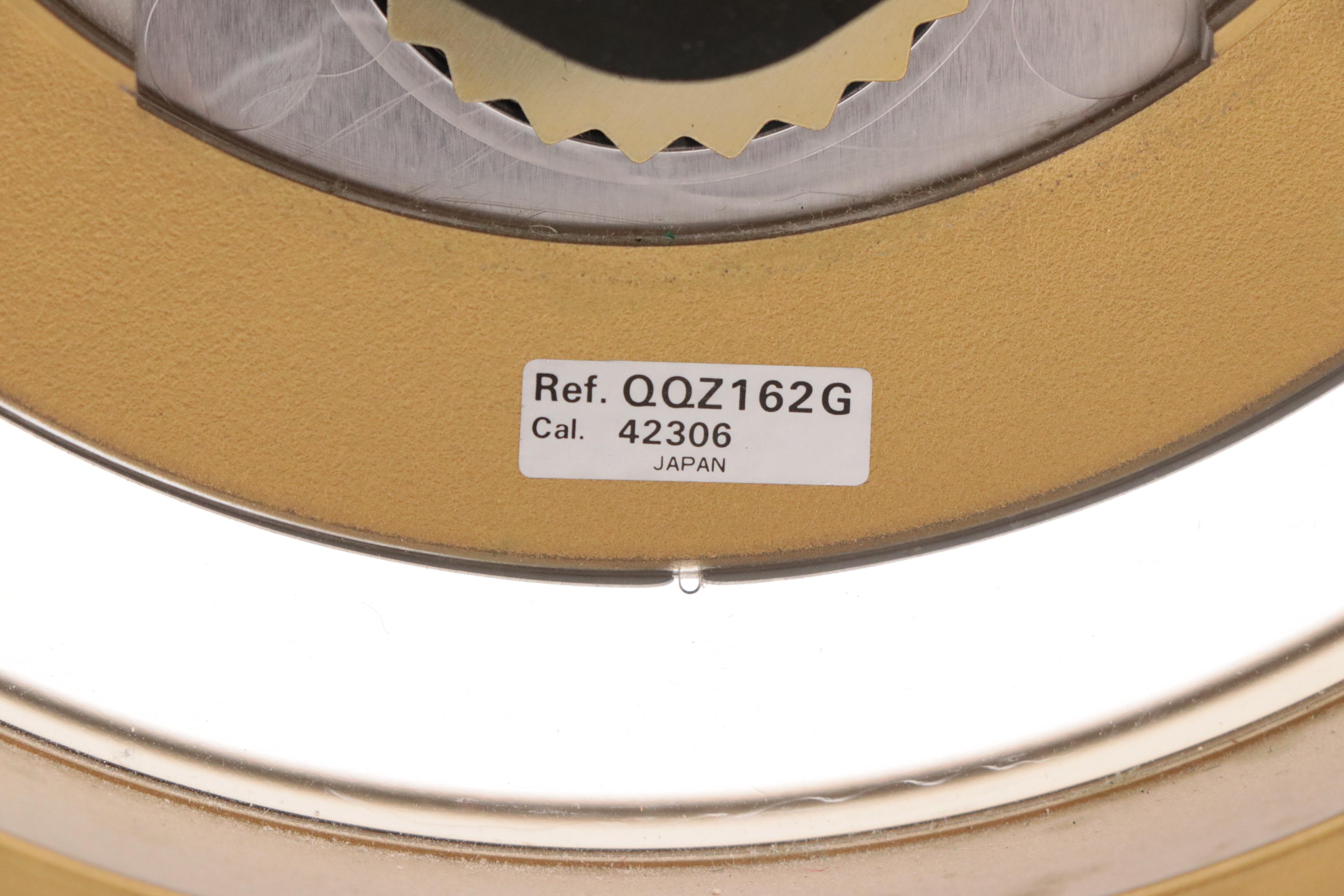 Seiko Brass and Gold Moon Phase Quartz Desk Clock