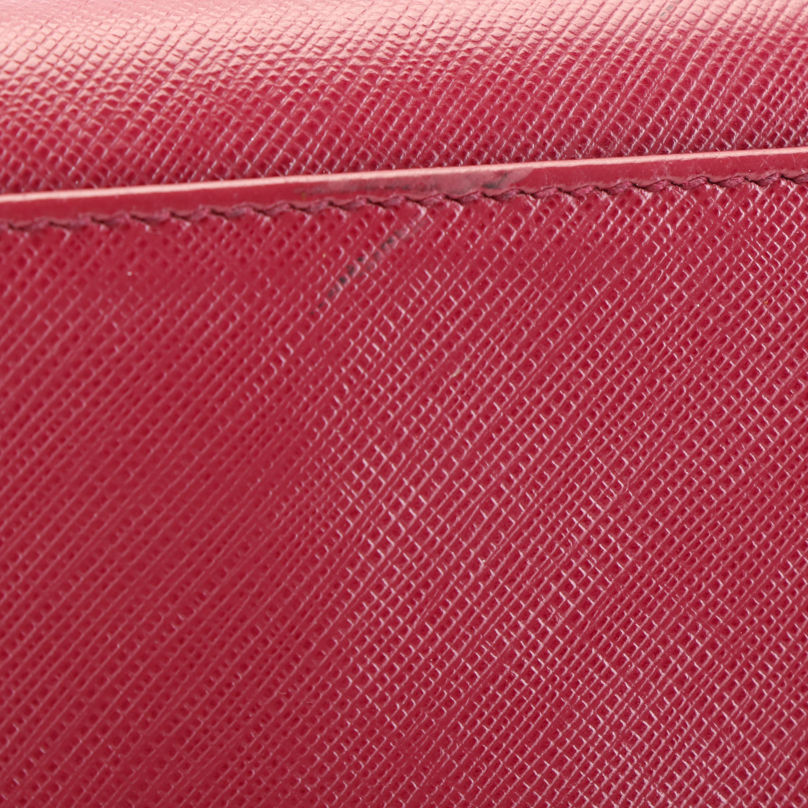 Salvatore Ferragamo Vara Bow Red Leather Continental Wallet