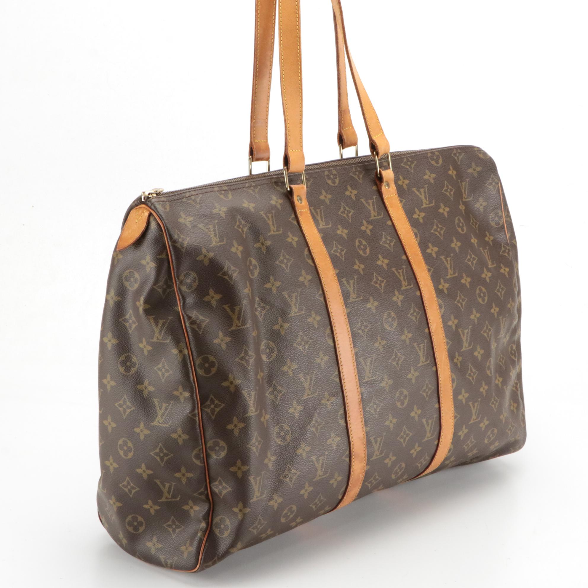 Louis Vuitton Sac Flanerie 50 Travel Bag in Monogram Coated Canvas and Leather