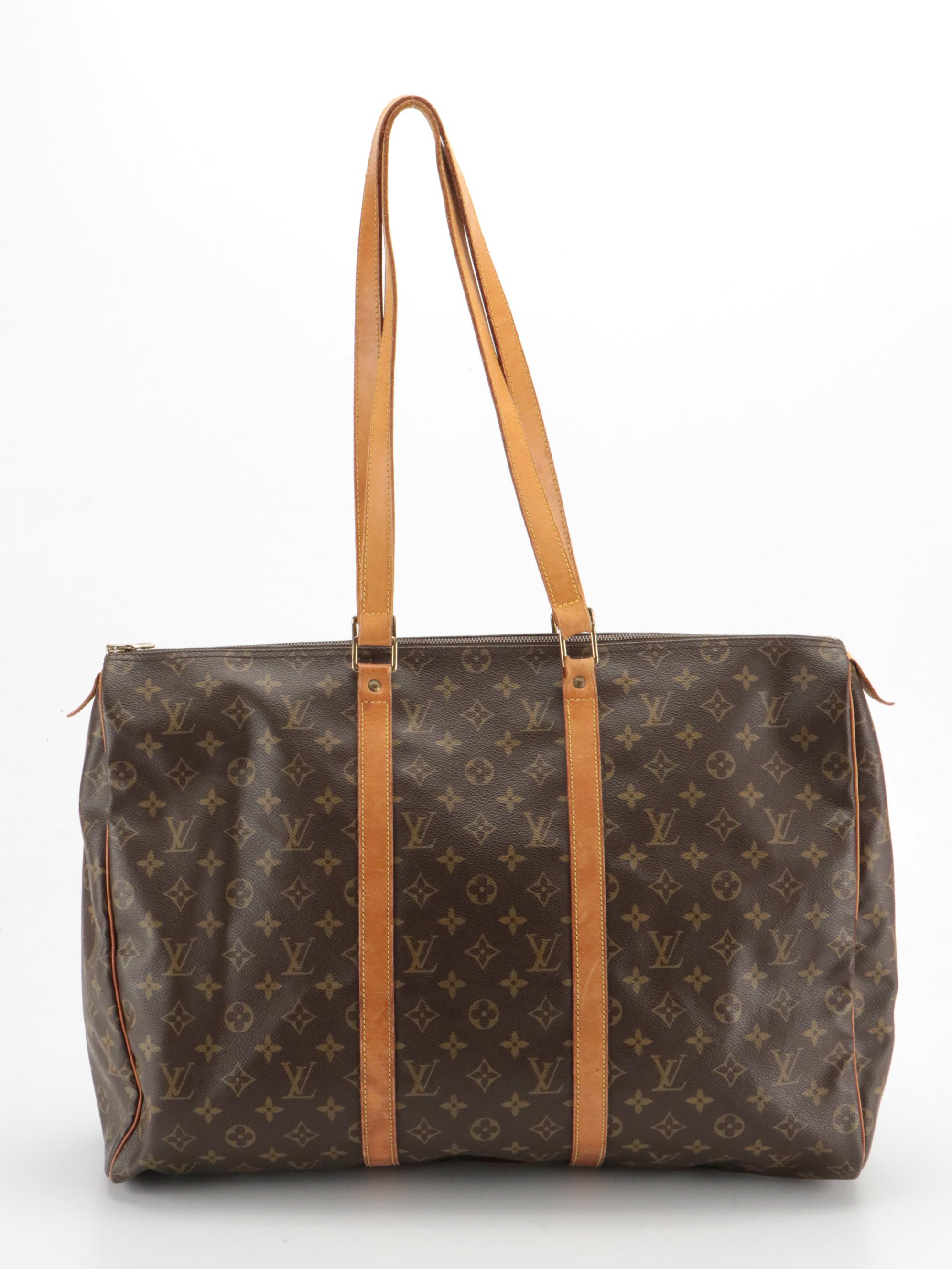 Louis Vuitton Sac Flanerie 50 Travel Bag in Monogram Coated Canvas and Leather