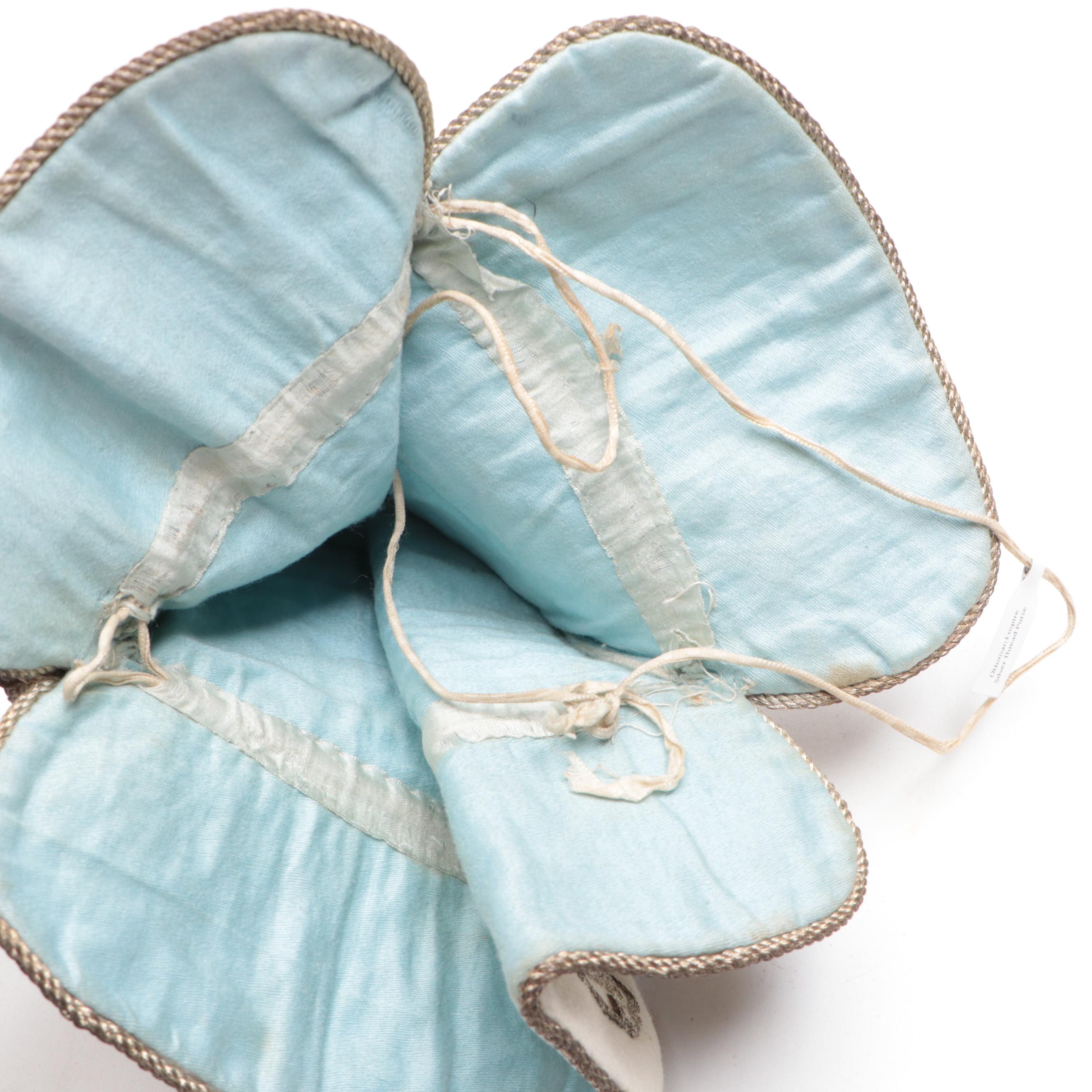 Ottoman Empire Drawstring Purse with Metallic Embroidery