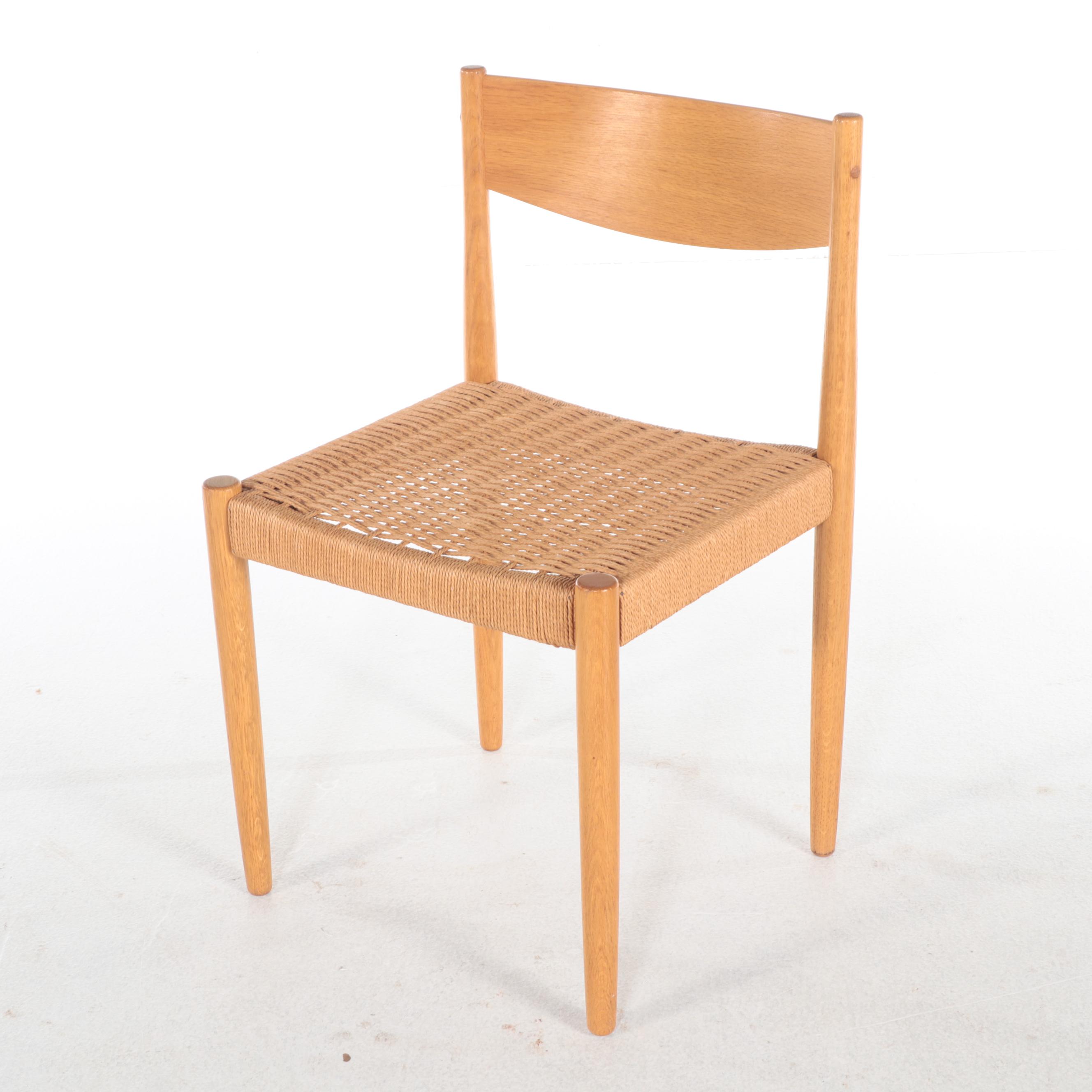 Peter Løvig Nielsen Danish Modern Oak Flip-Top Partner's Desk Plus Side Chair