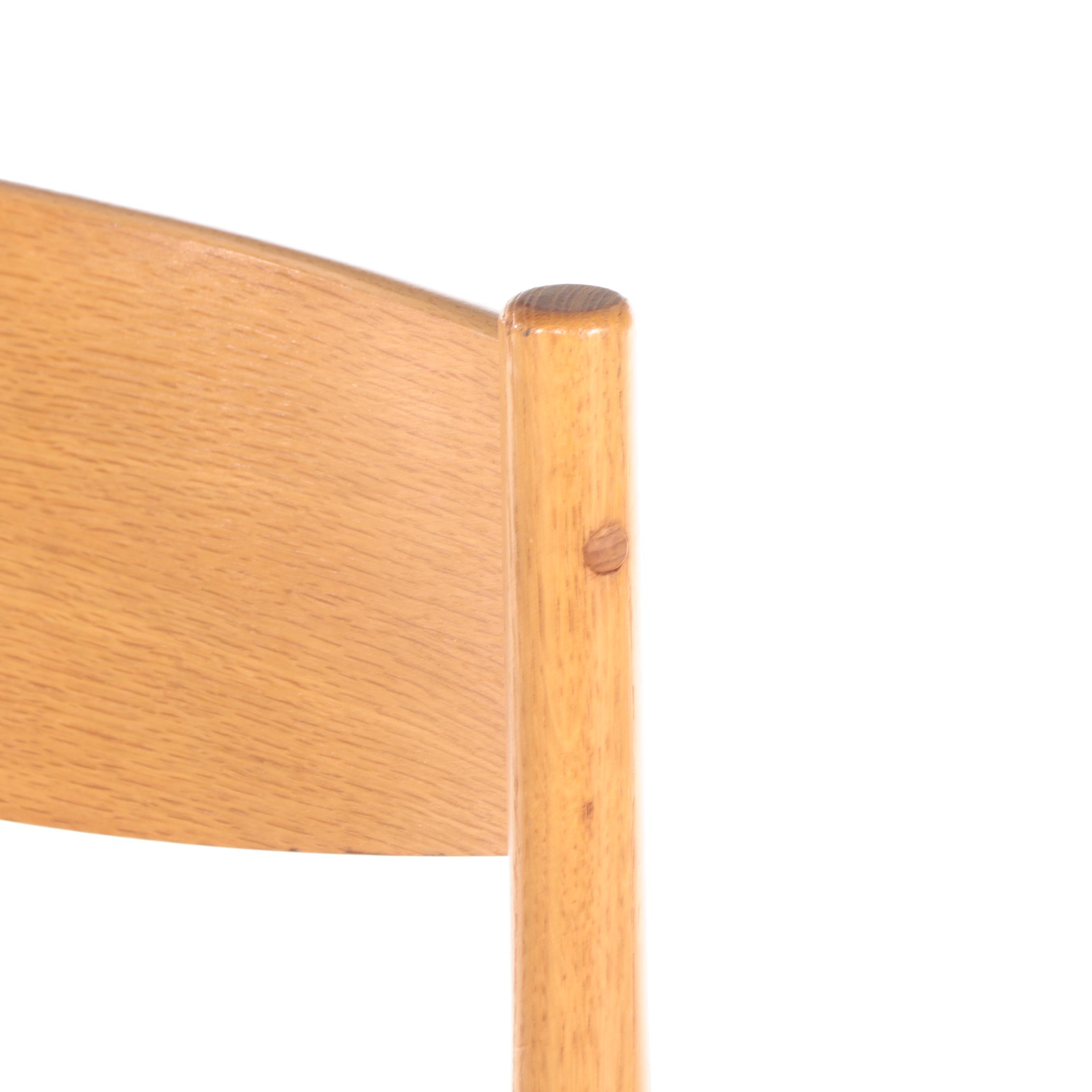 Peter Løvig Nielsen Danish Modern Oak Flip-Top Partner's Desk Plus Side Chair