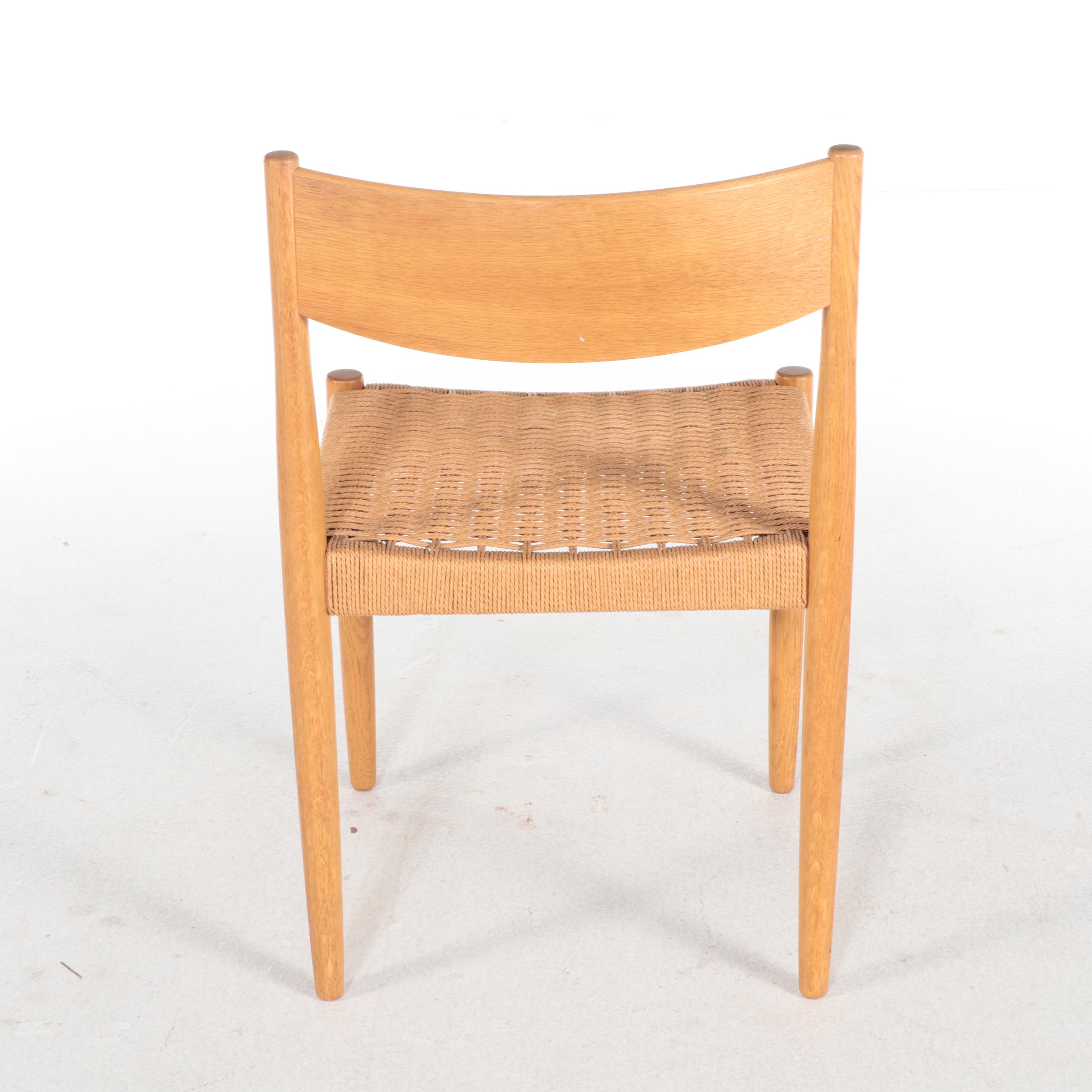 Peter Løvig Nielsen Danish Modern Oak Flip-Top Partner's Desk Plus Side Chair