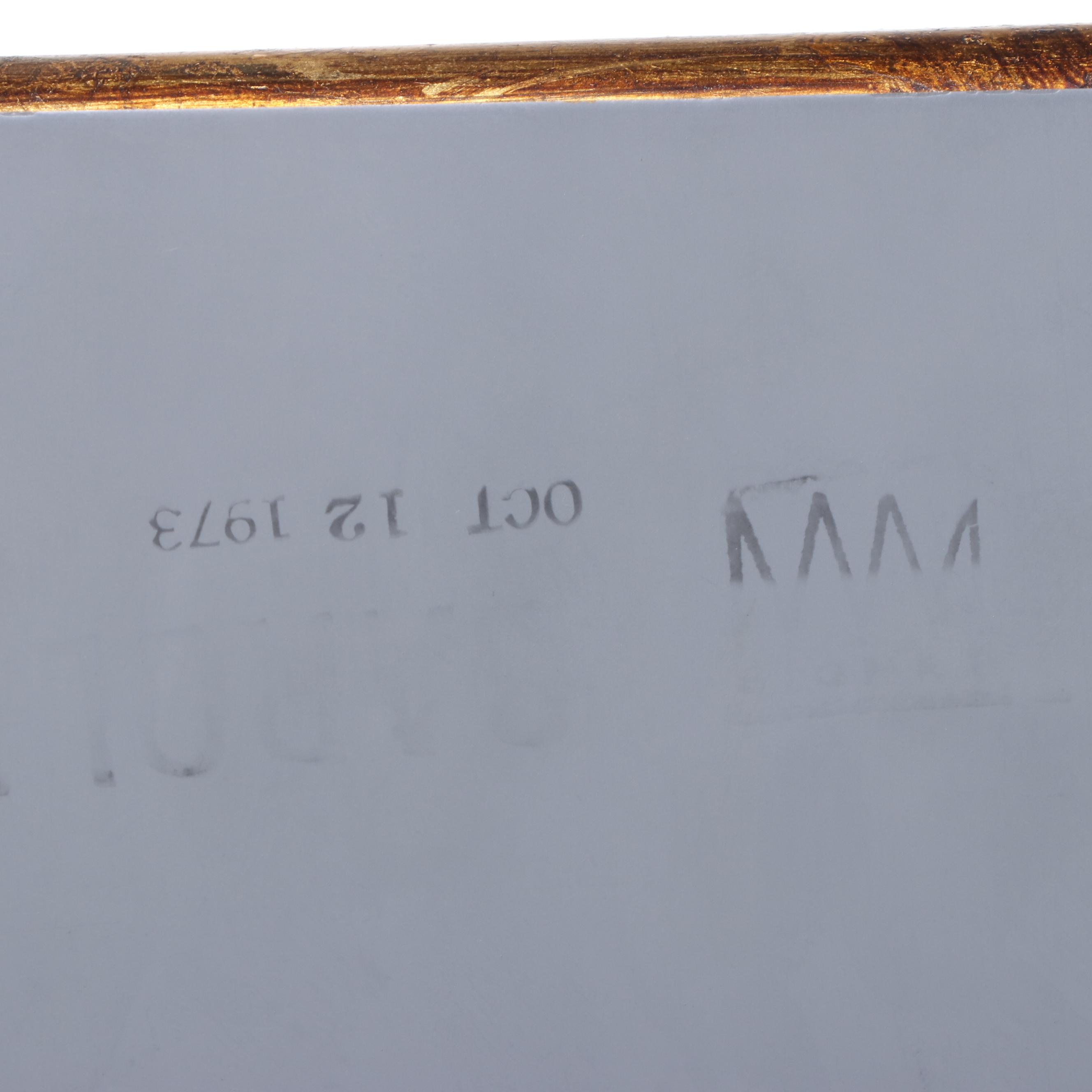 Signet Mirrors Hollywood Regency Style Gilt Metal and Faux-Bamboo Mirror, 1973