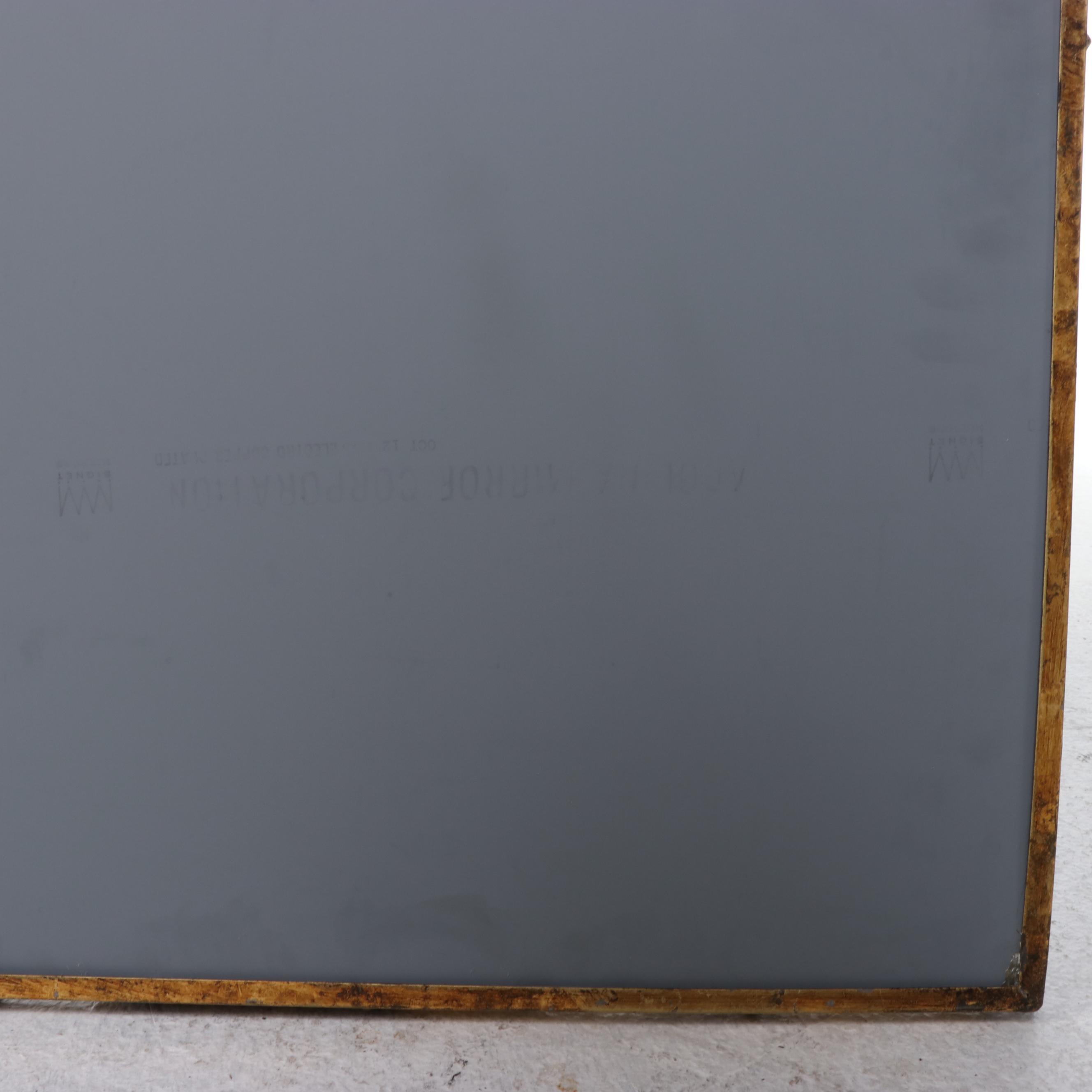 Signet Mirrors Hollywood Regency Style Gilt Metal and Faux-Bamboo Mirror, 1973