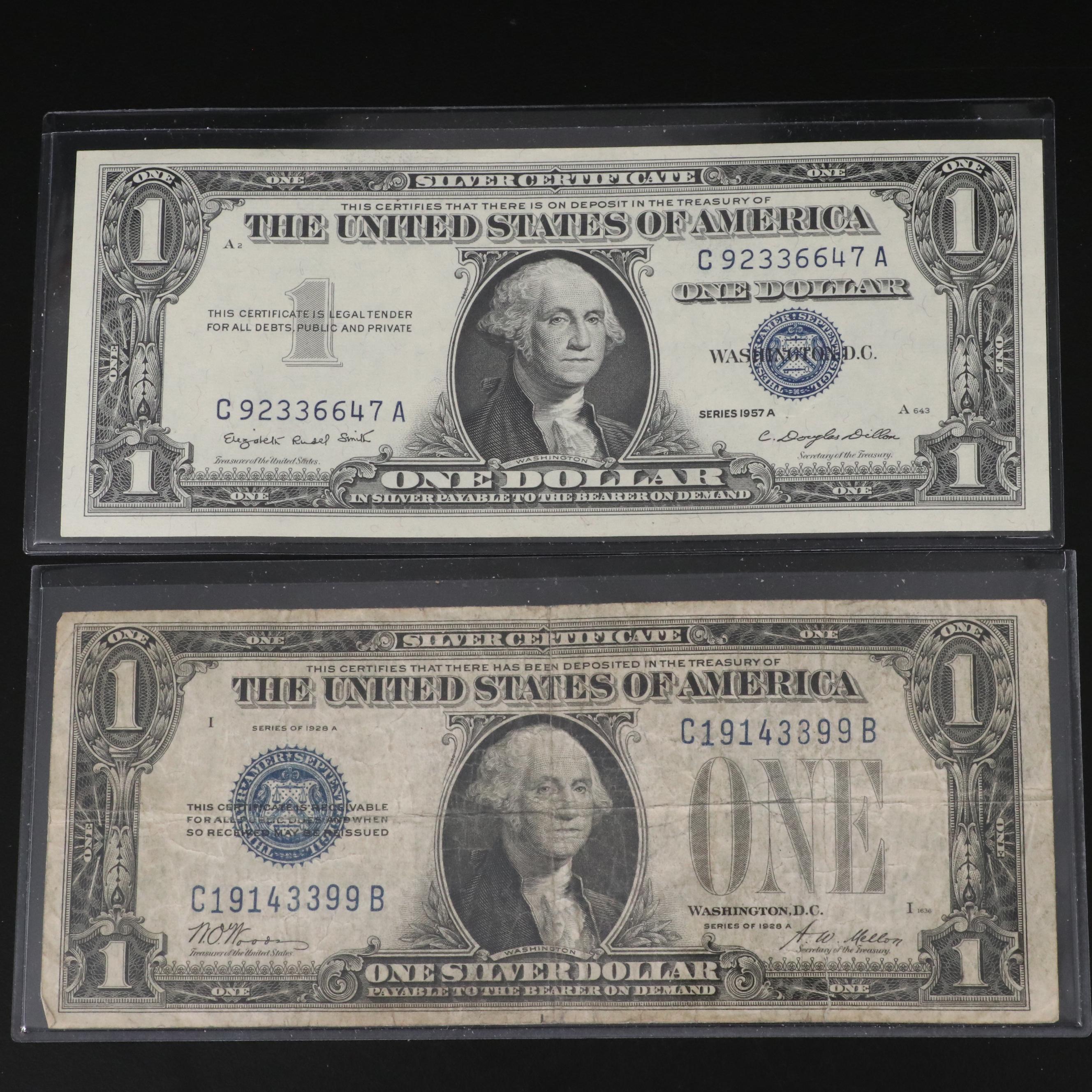8 Different U.S. Currency Notes and a 1935 Hawaii One Dollar Silver Certificate