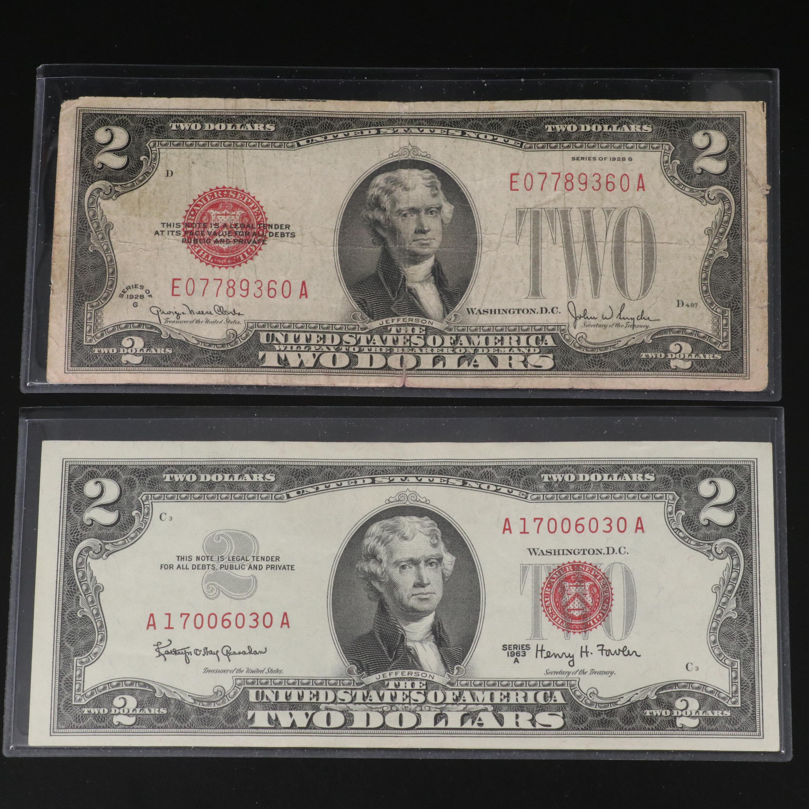8 Different U.S. Currency Notes and a 1935 Hawaii One Dollar Silver Certificate