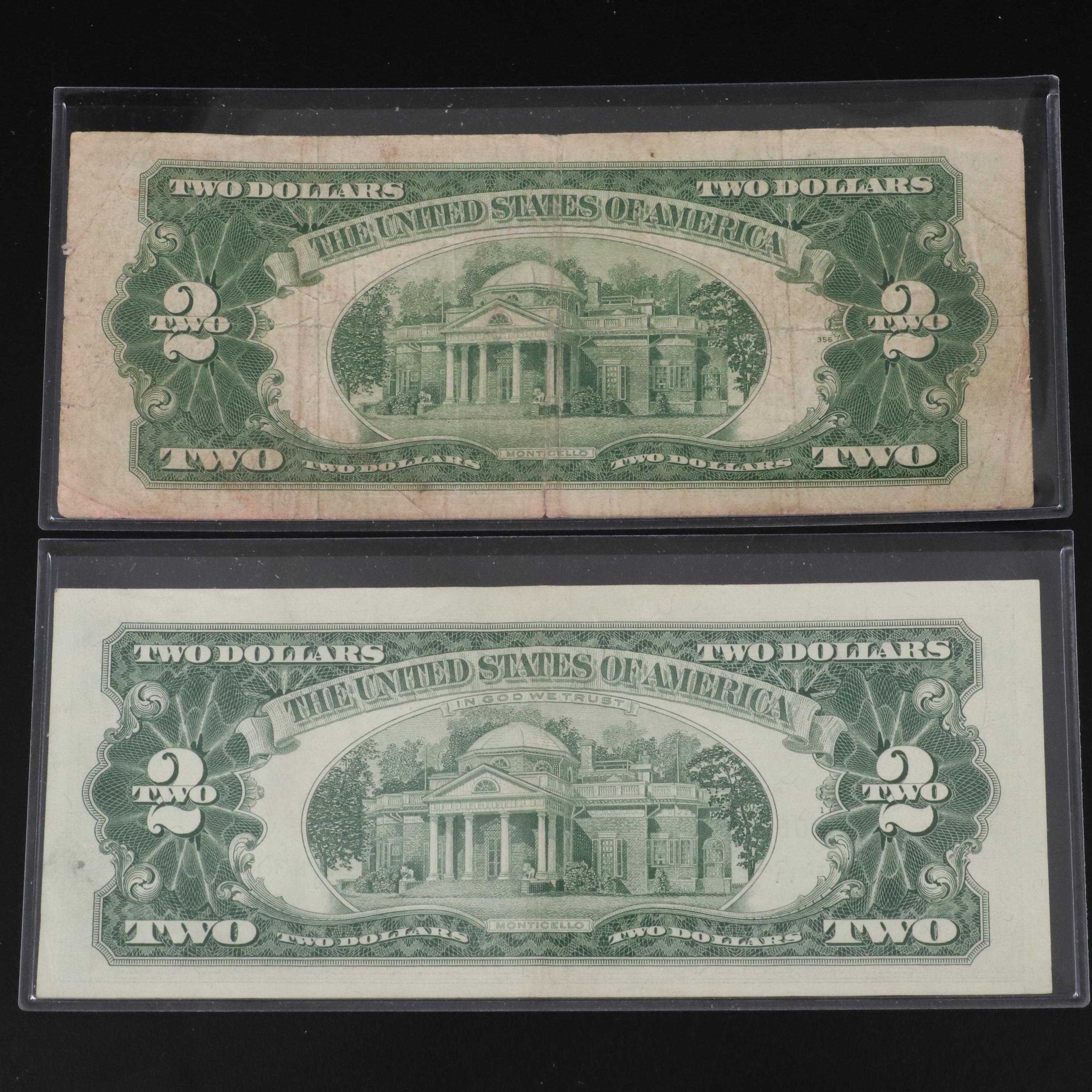 8 Different U.S. Currency Notes and a 1935 Hawaii One Dollar Silver Certificate