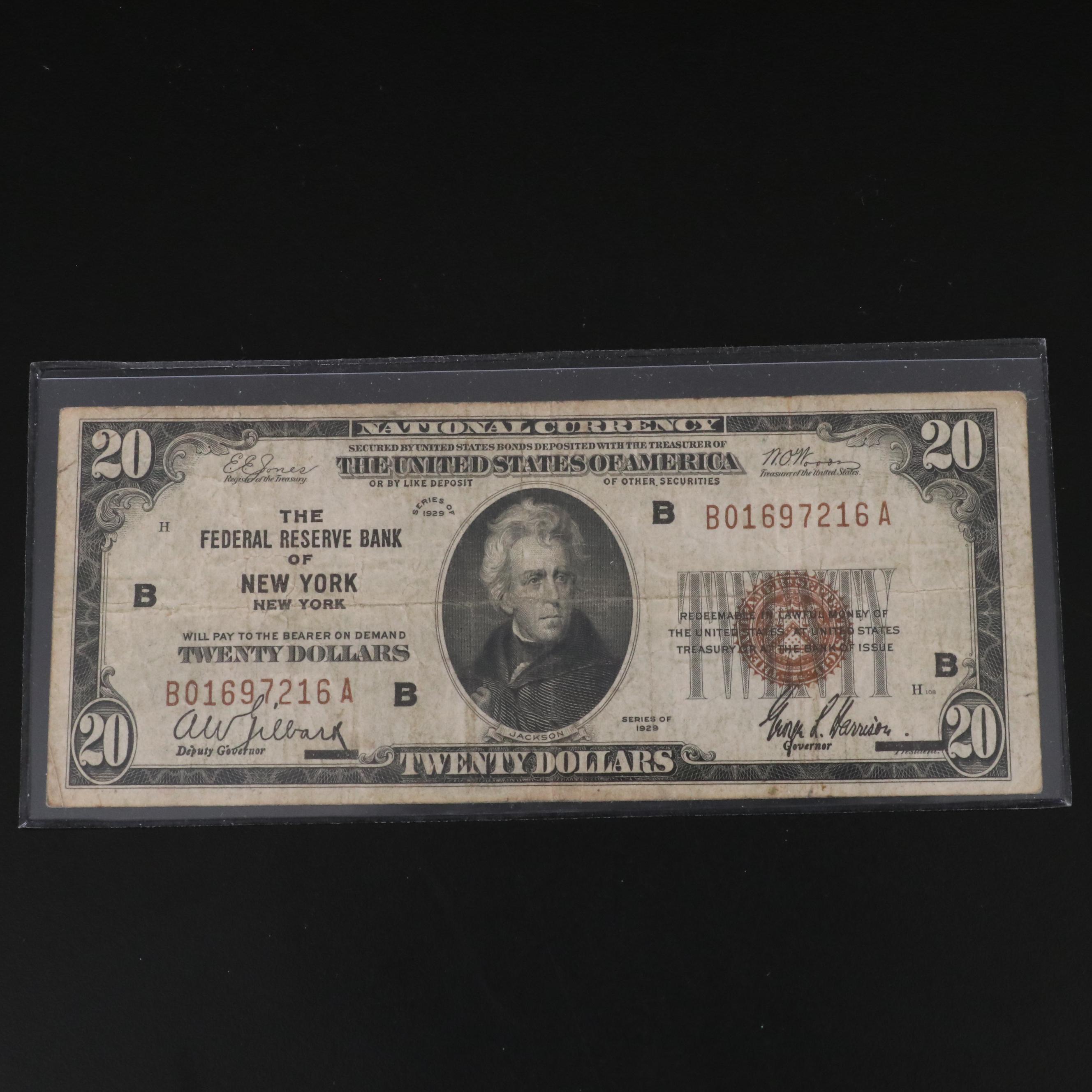 8 Different U.S. Currency Notes and a 1935 Hawaii One Dollar Silver Certificate