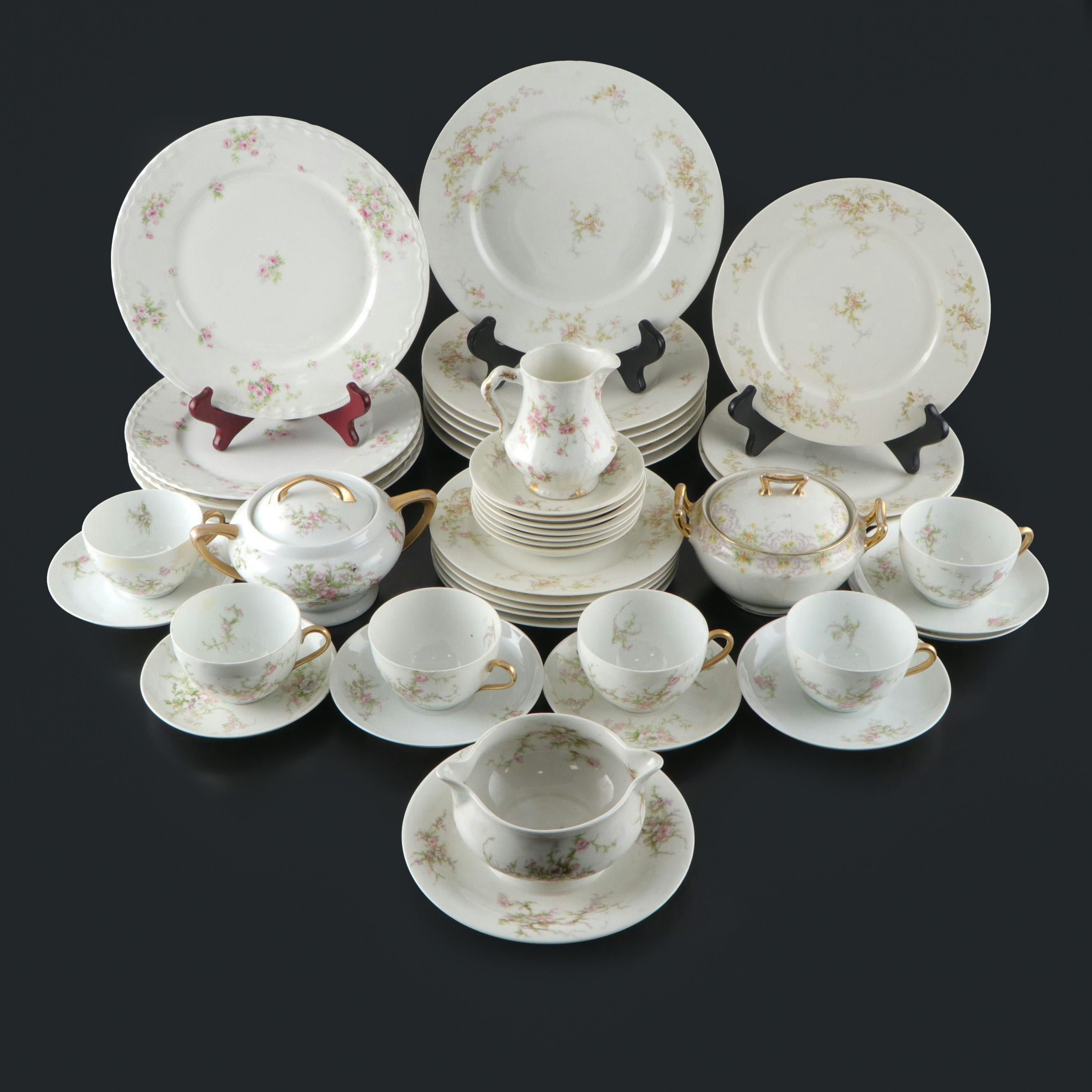 Theodore Haviland Porcelain Dinner Plates, Creamer, Gravy Boat and More