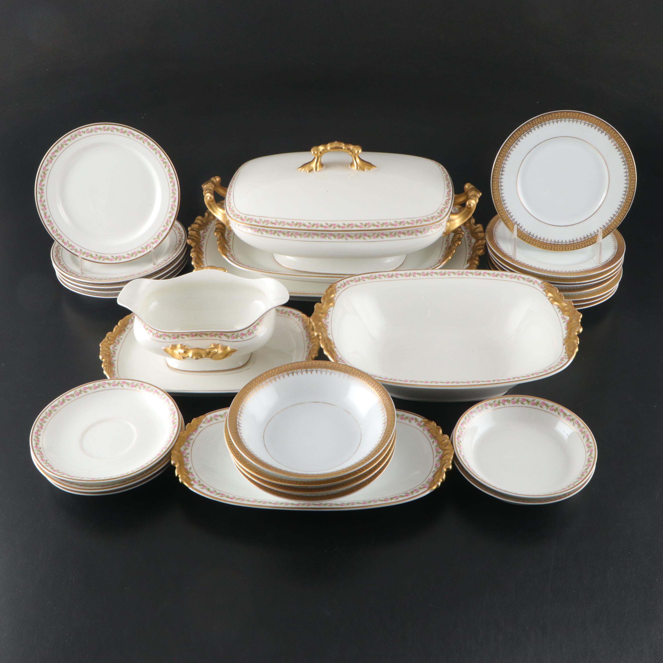 Hermann Ohme Fleur-De-Lis Porcelain Bread & Butter Plates with More