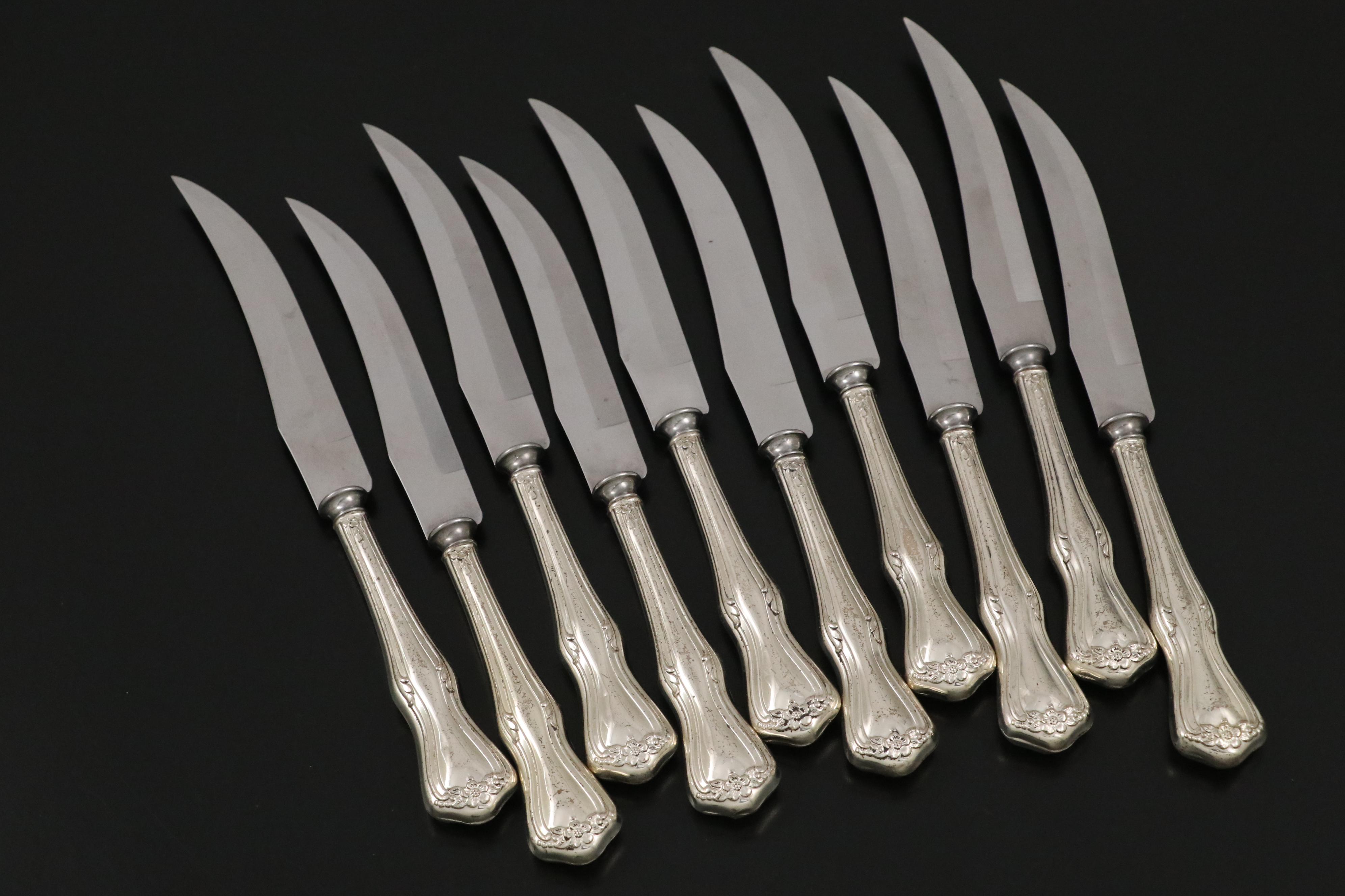 Gorham "Rondo" Sterling Silver Sugar Tongs with Pierced Sterling Plate and More