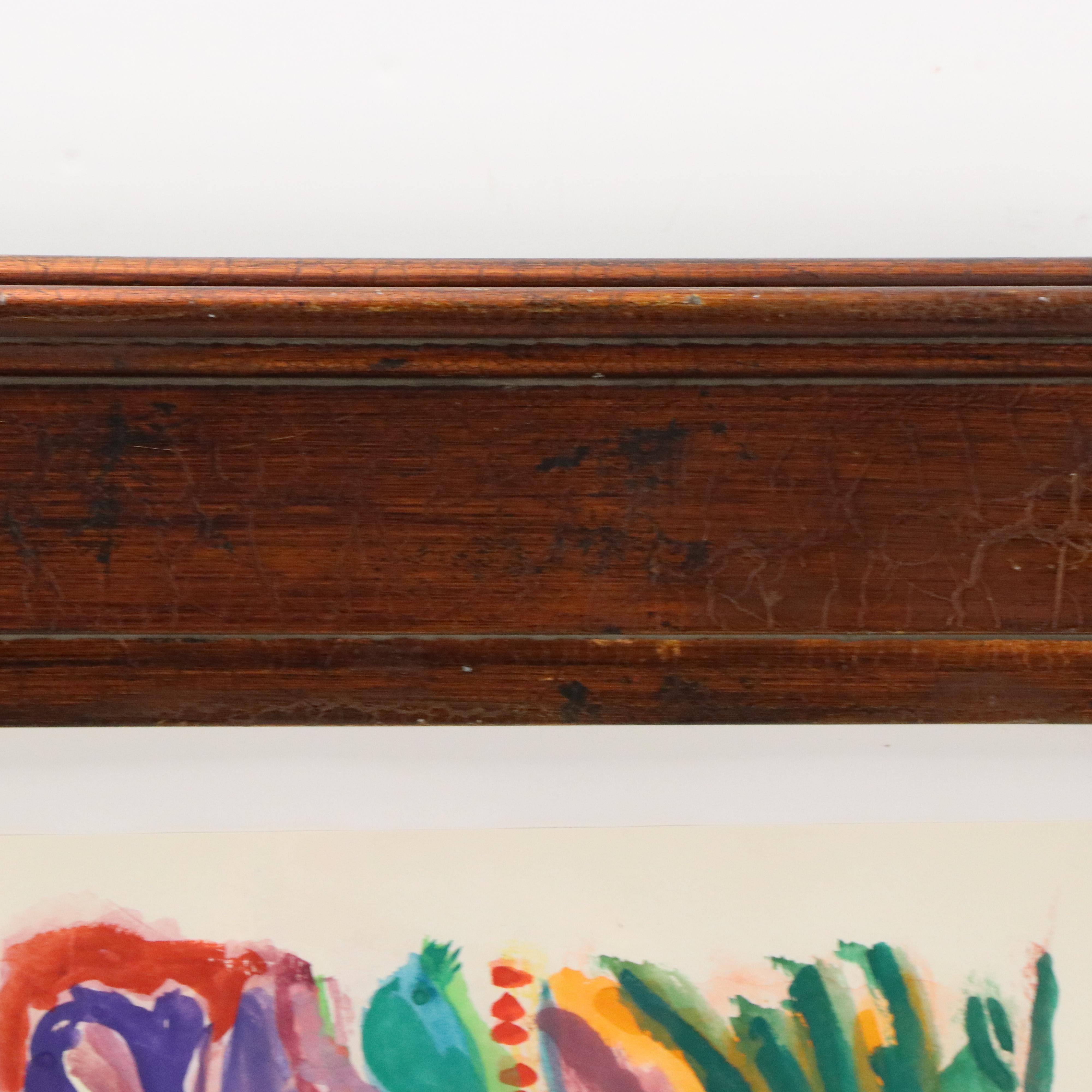 Phyllis Trager Hyman Non-Objective Gouache Painting, 1980