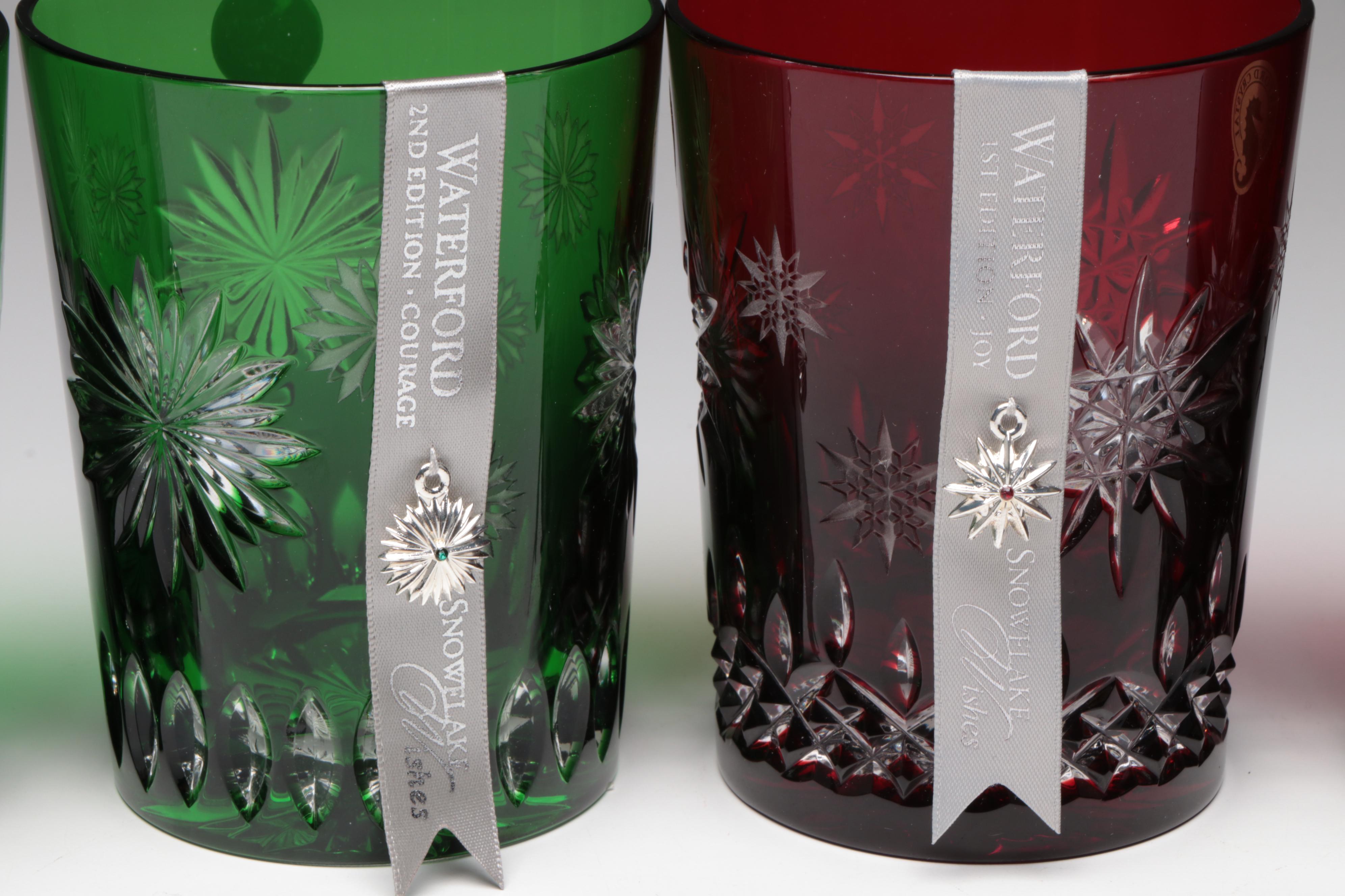 Waterford Crystal Snowflake Wishes Collection Old Fashioned Glasses