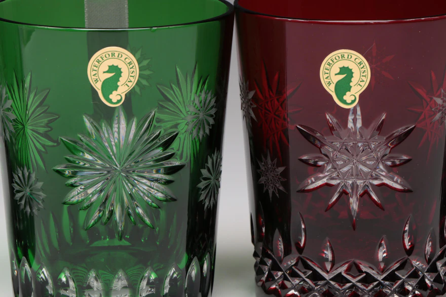 Waterford Crystal Snowflake Wishes Collection Old Fashioned Glasses waterford-crystal-snowflake-wishes-collection-old-fashioned-glasses