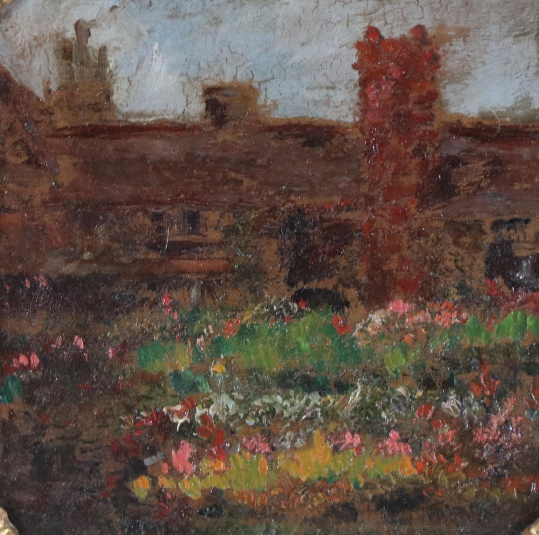 Oil Painting of Garden Landscape