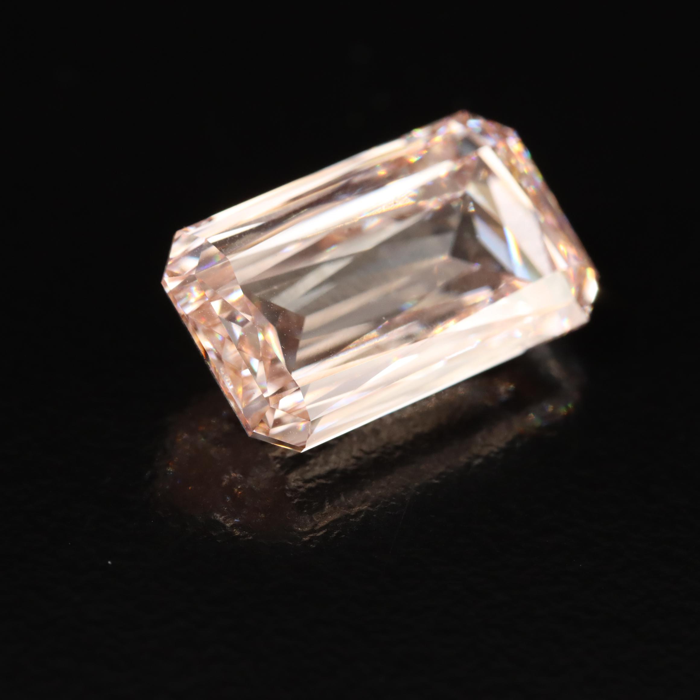 Loose 10.09 CT Lab Grown Fancy Pink Diamond with IGI Report