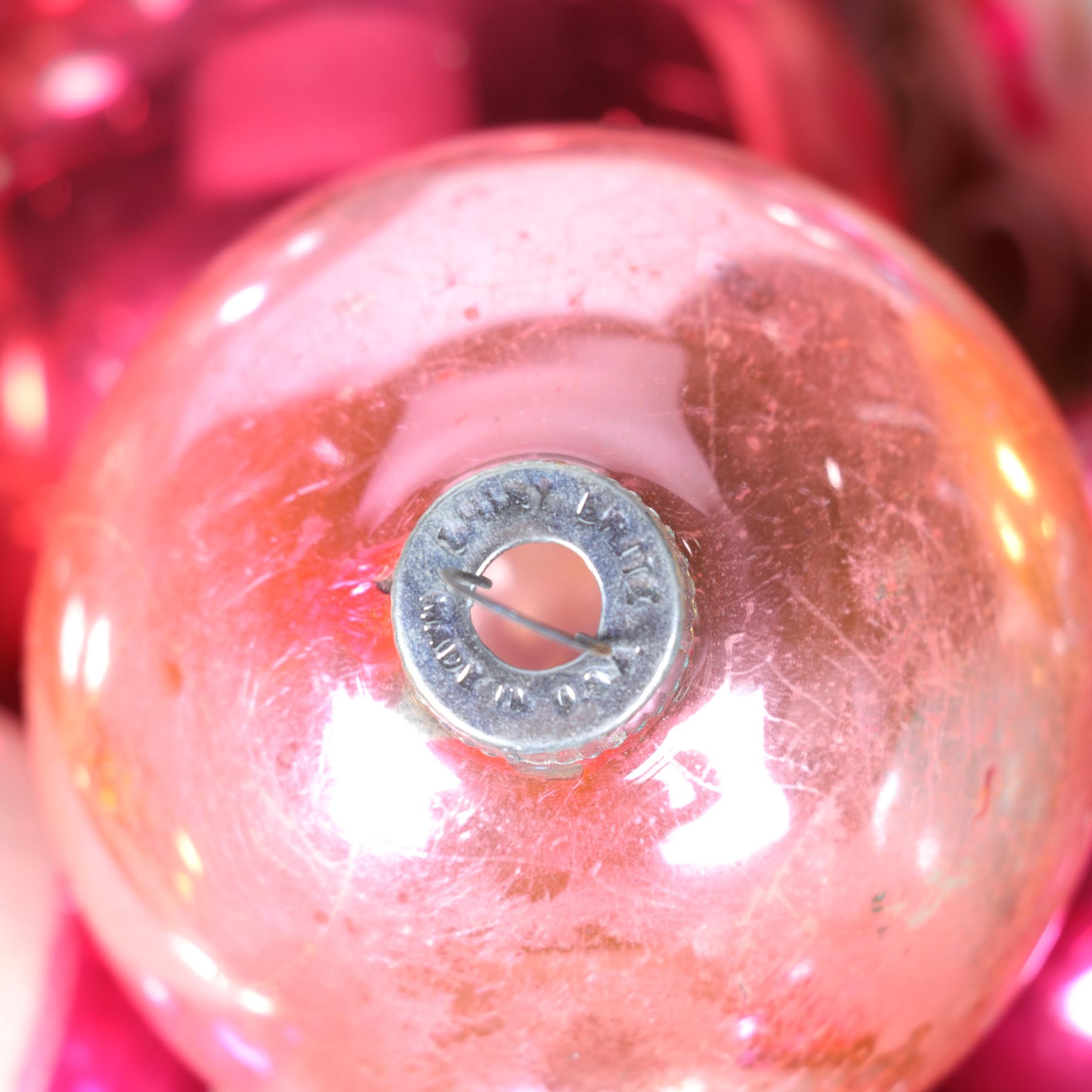 Collection of Christmas Ornaments Including Shiny Brite, Mid-20th Century