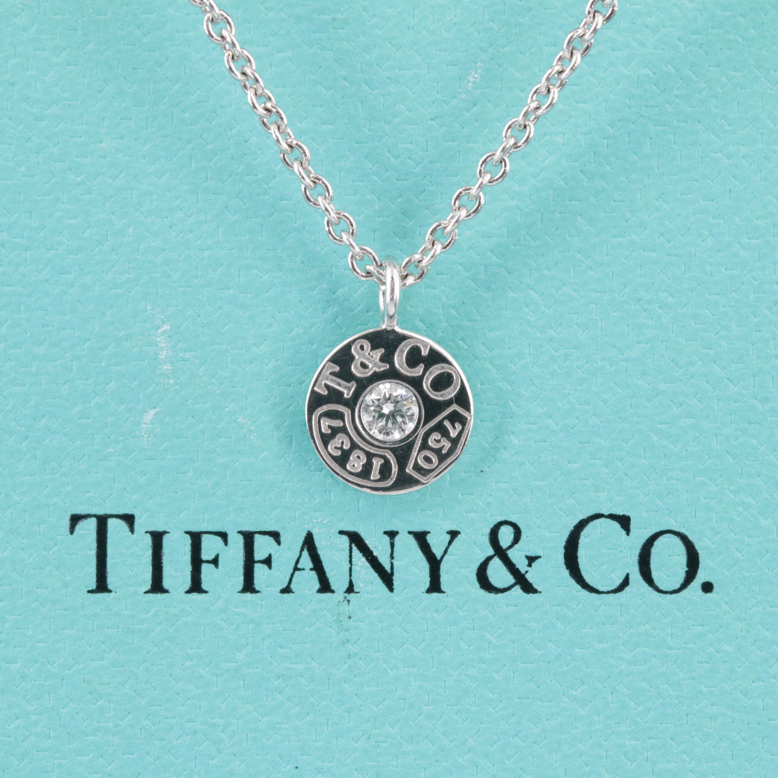 Tiffany and co 1837 circle pendant top