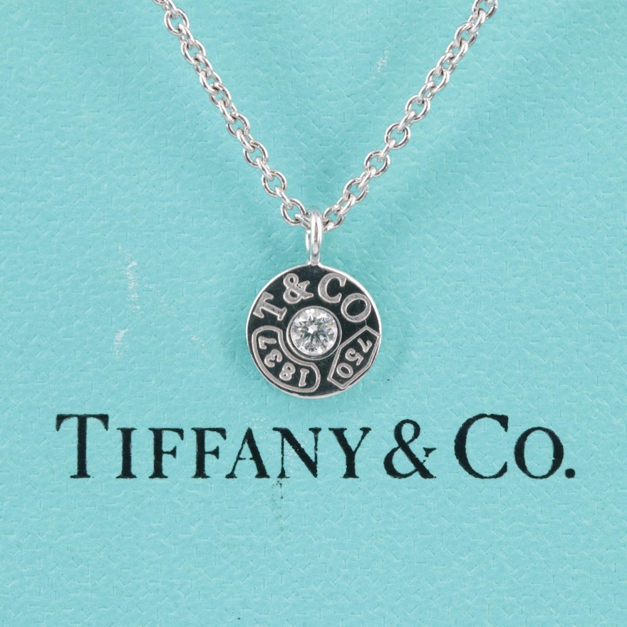 Tiffany 1837 Circle Pendant Necklace with CT Diamond