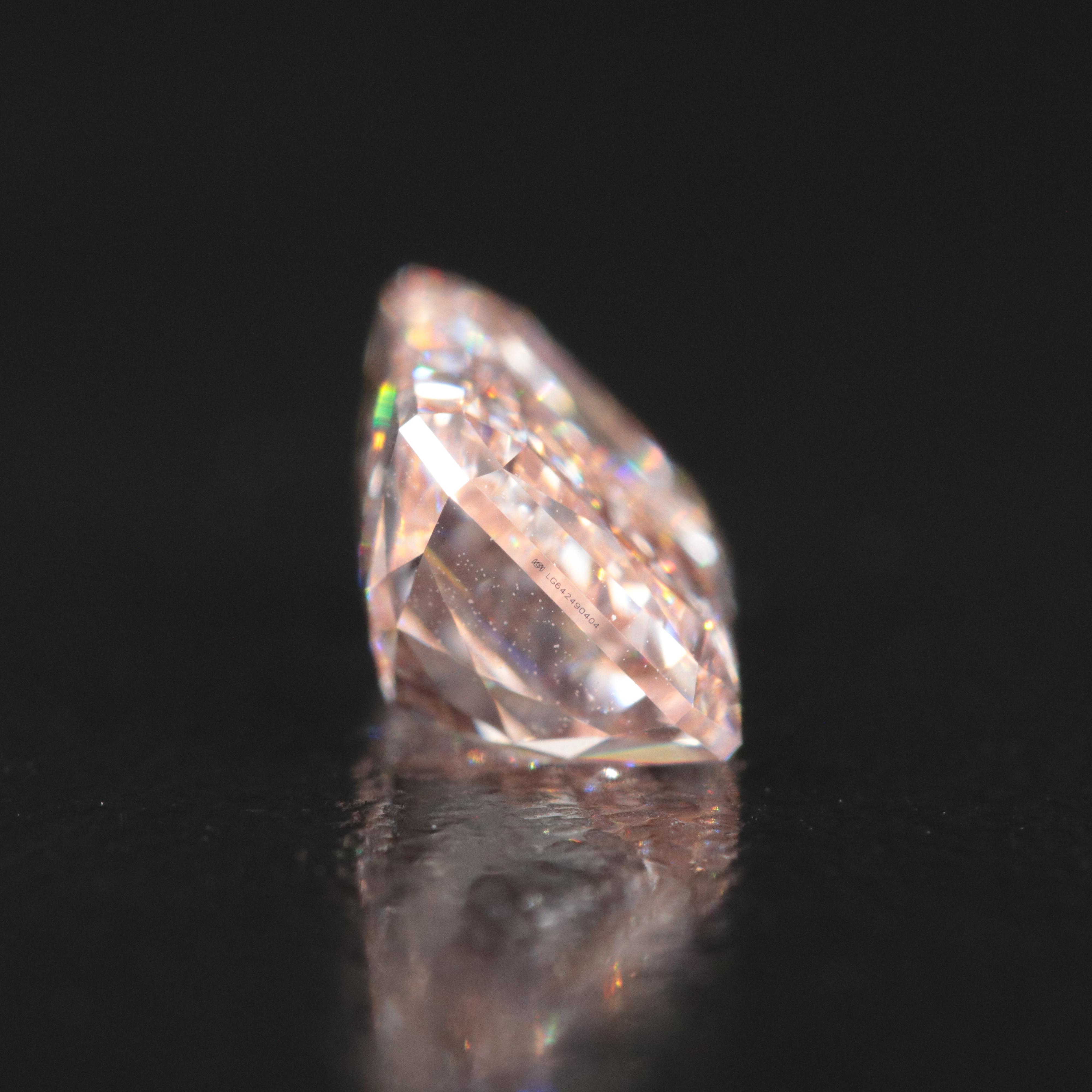 Loose 2.63 CT Lab Grown Fancy Pink Diamond with IGI Report