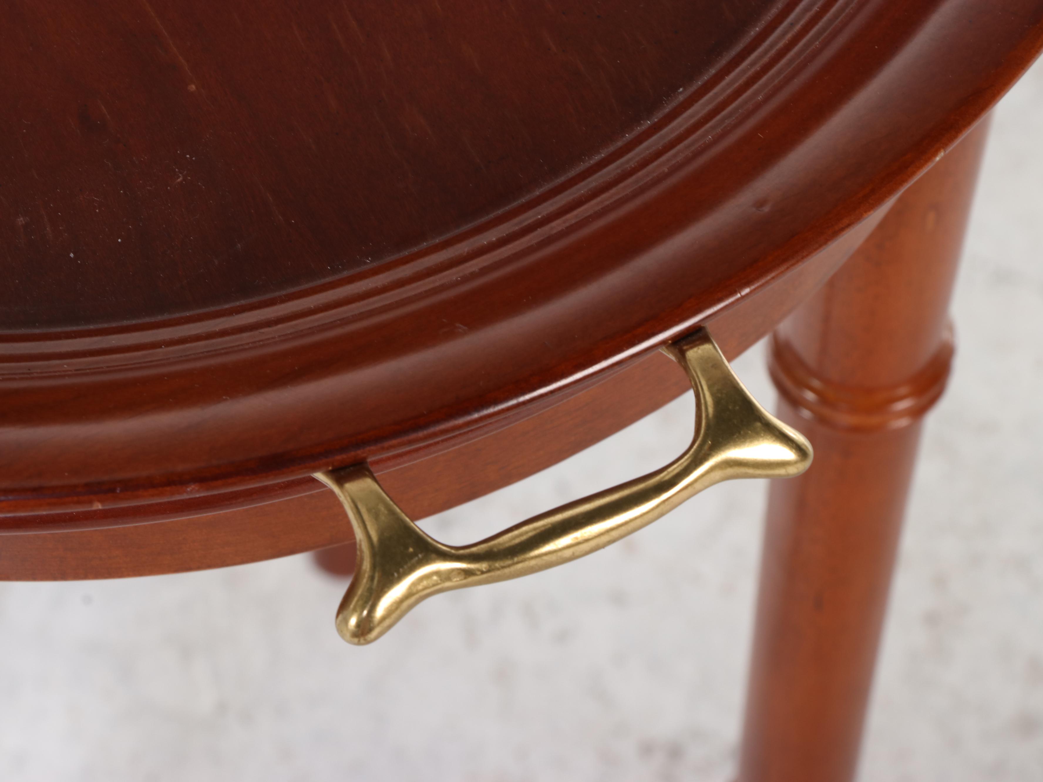 The Bombay Company Hardwood Tray Top Accent Table
