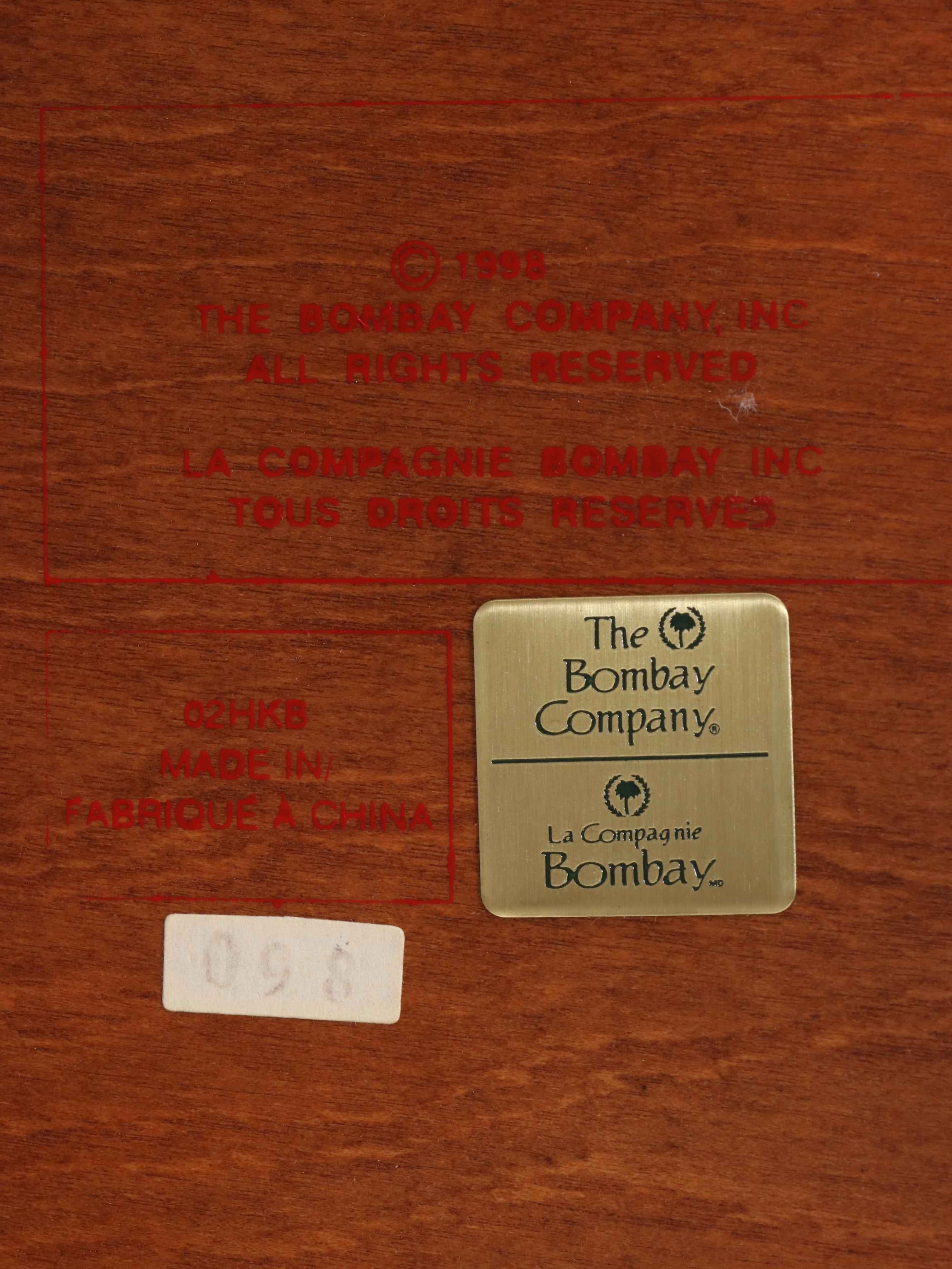 The Bombay Company Hardwood Tray Top Accent Table