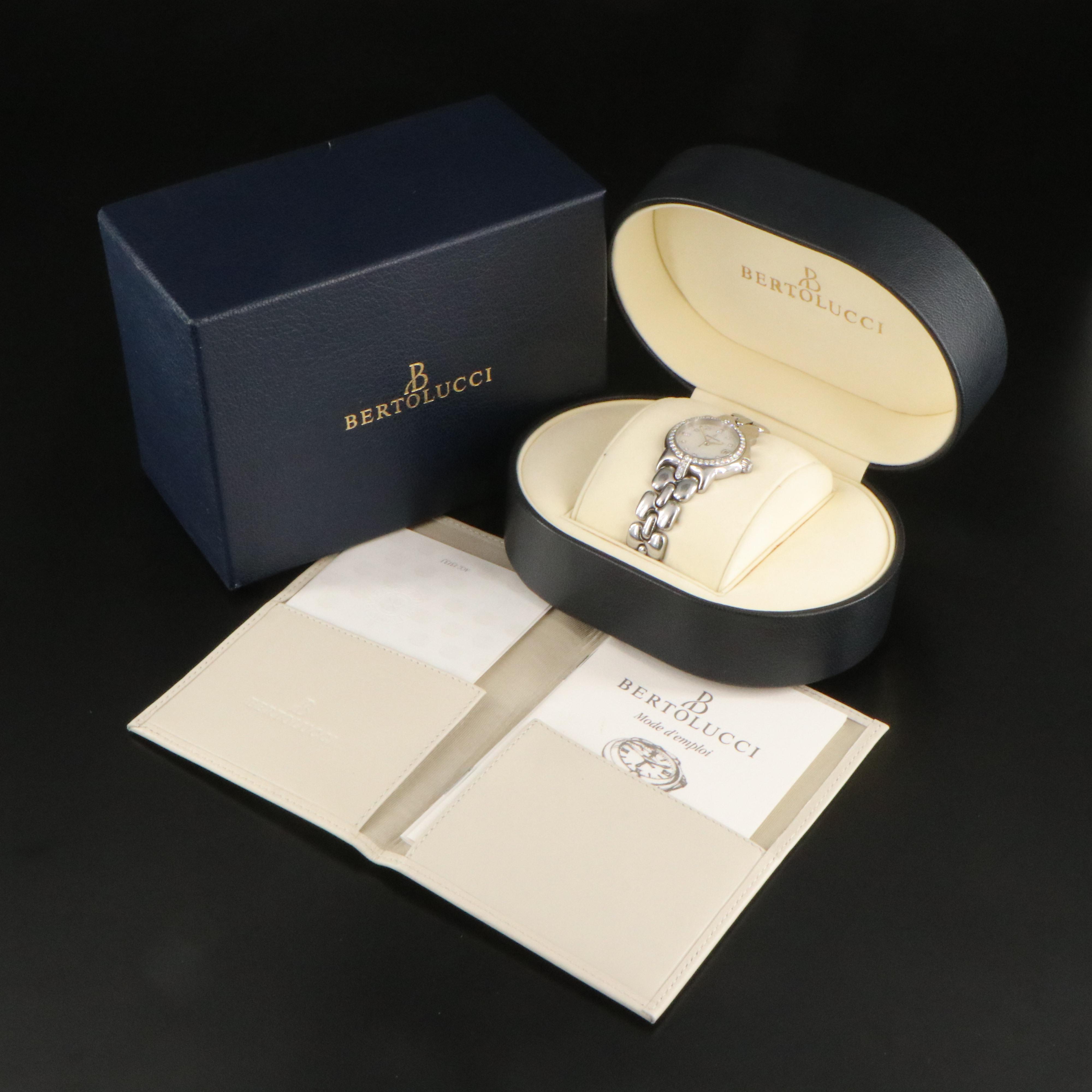 Bertolucci 1.00 CTW Diamond Pulchra Vir Mother-of-Pearl Dial Watch