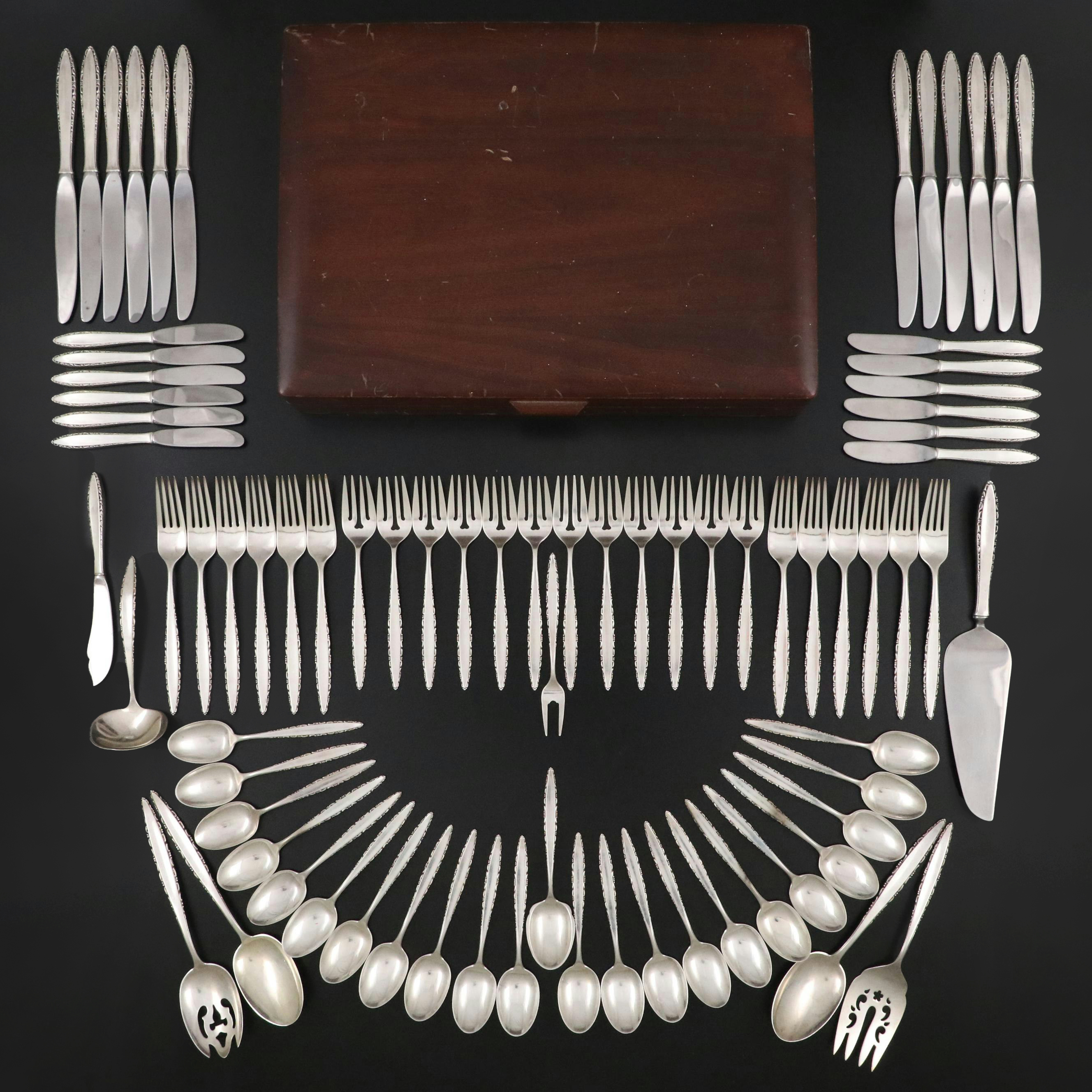 Lunt "Lace Point" Sterling Silver Flatware, 1965-1996